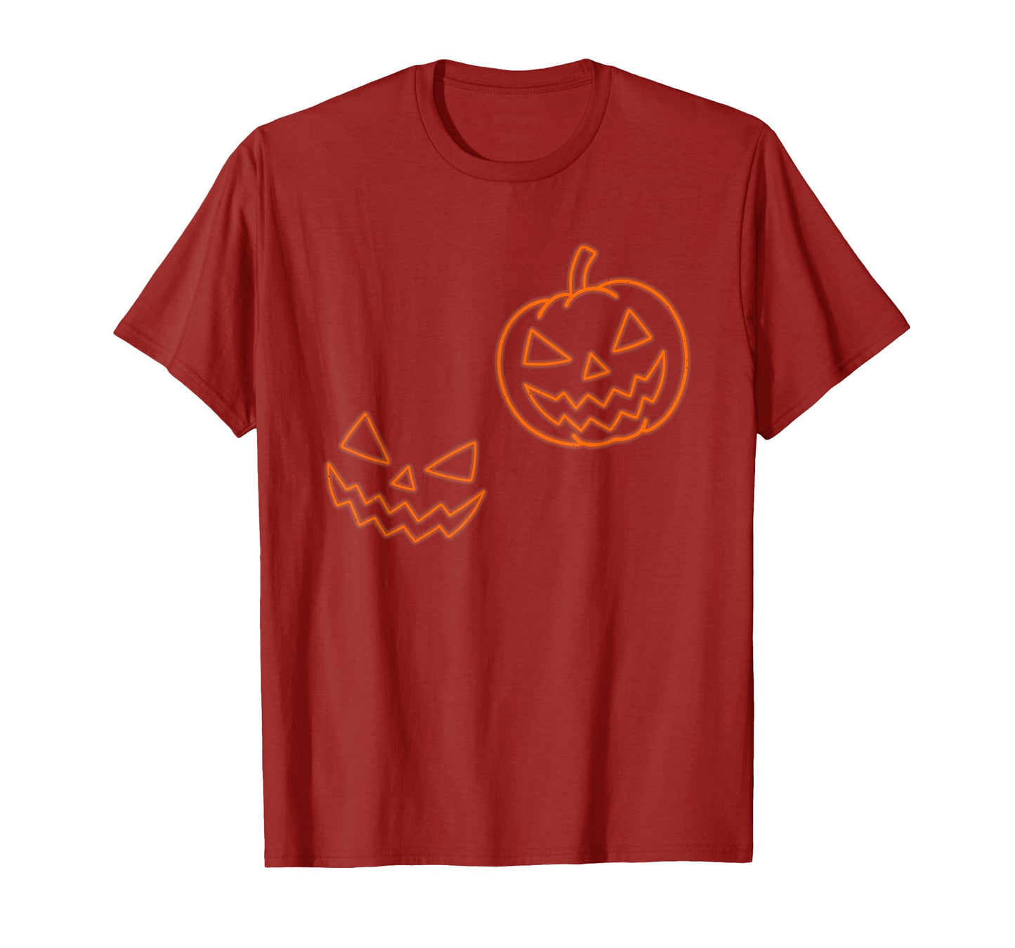 Pumpkin Face Halloween Scary Jack O Lantern Spooky Season T-Shirt