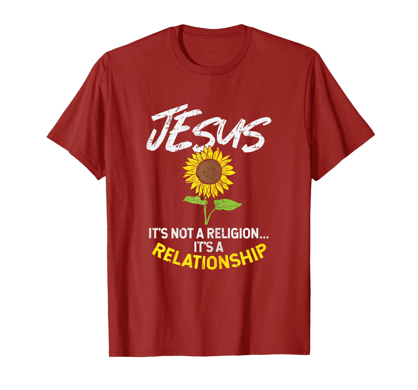 BoredKoalas Jesus Shirts Religious Christian Gift Sunflower Jesus Not Religion Relationship God Christian Gift T-Shirt