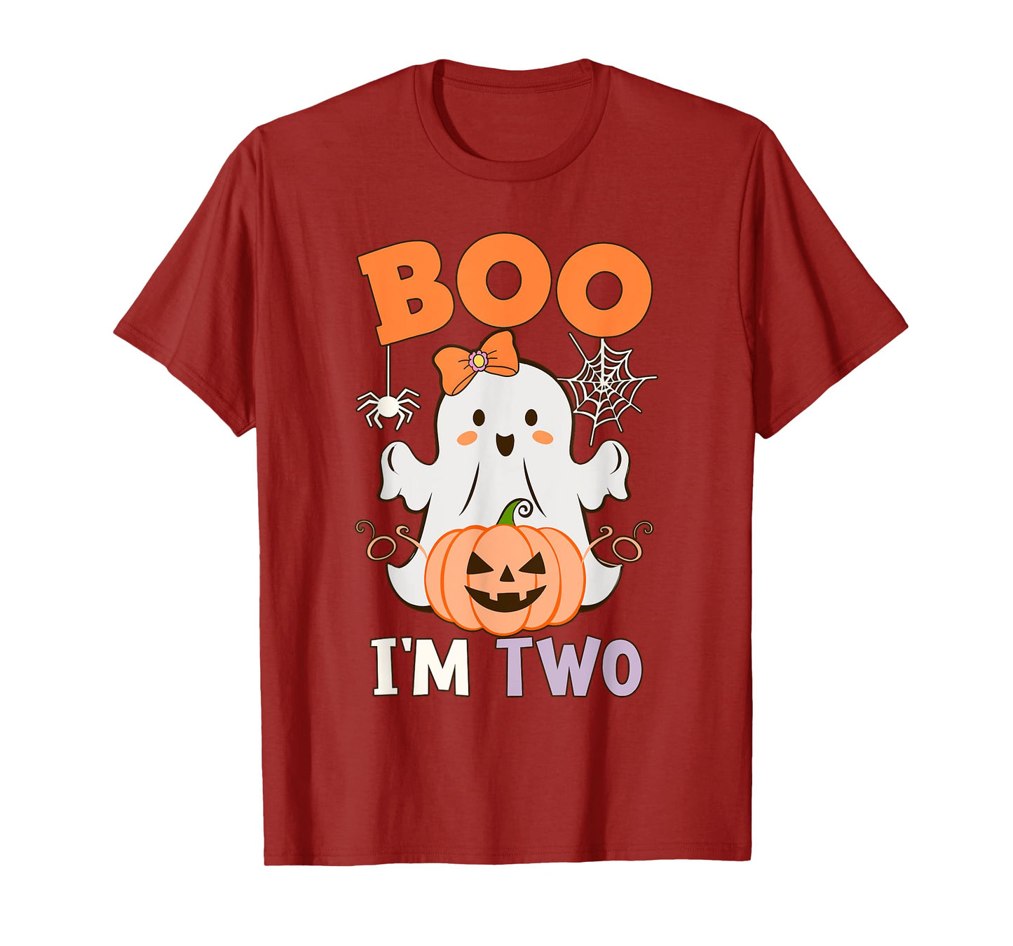 Boo I'm Two 2nd Birthday Spooky Cute Halloween Kids T-Shirt