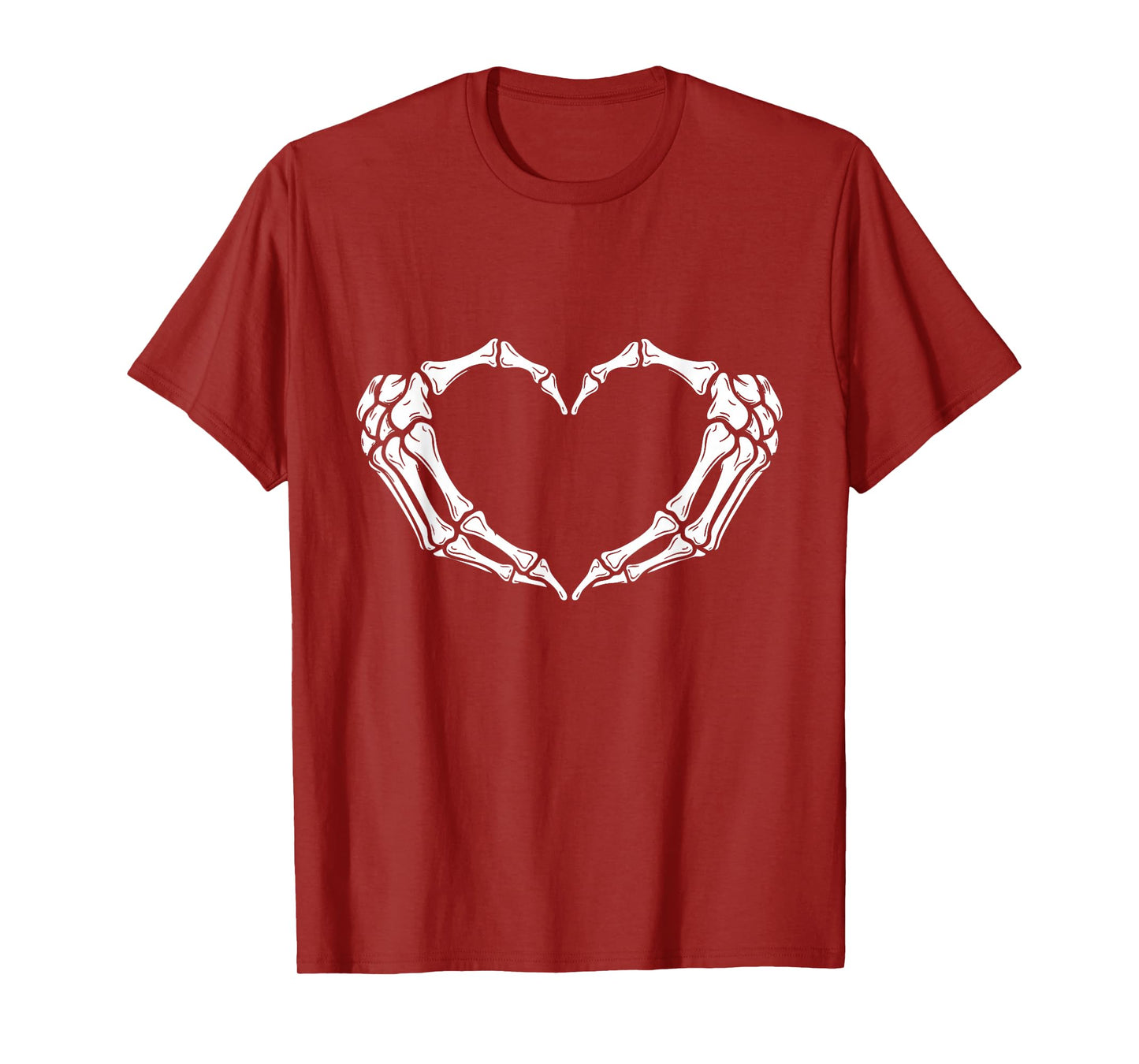 Skeleton Hands Heart Sign - Spooky Halloween Costume T-Shirt