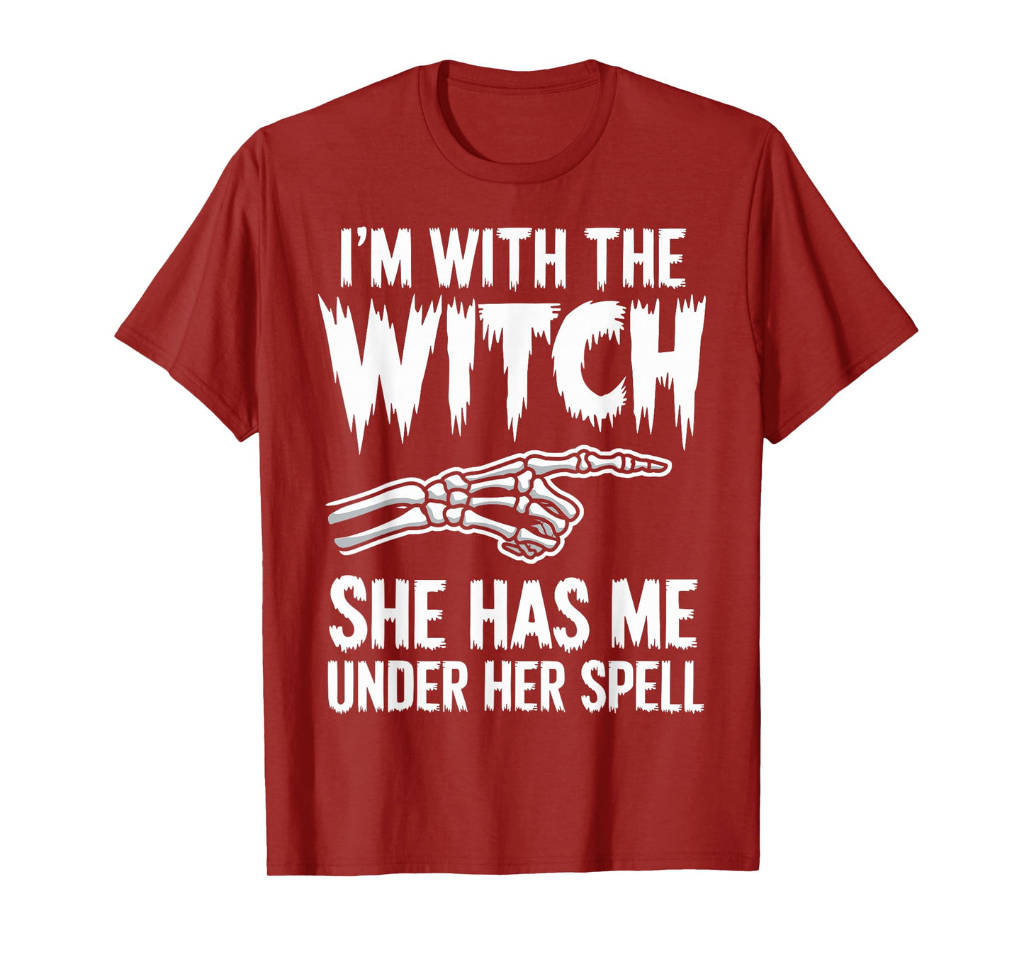 I'm with The Witch Funny Halloween Couple Costume Party T-Shirt