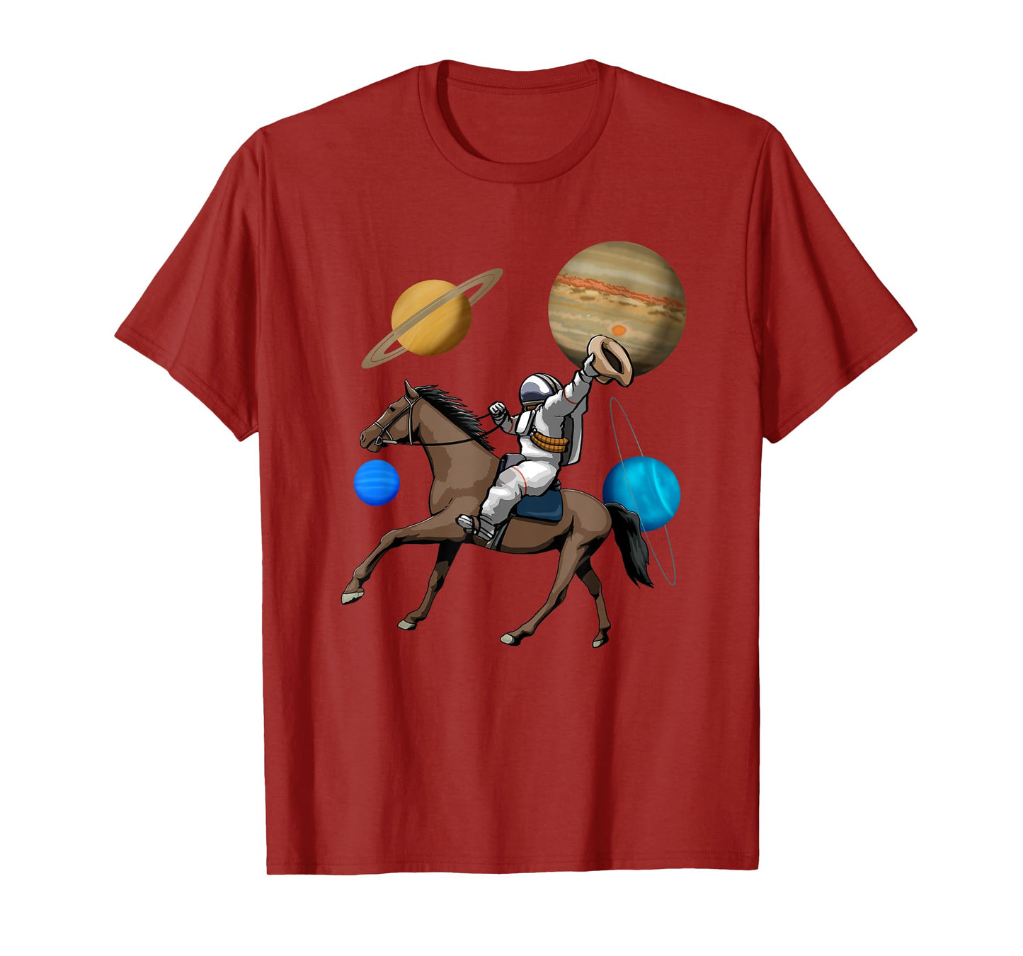 Space Cowboy Tee Shirts Funny Vintage Western Tees Men Retro T-Shirt