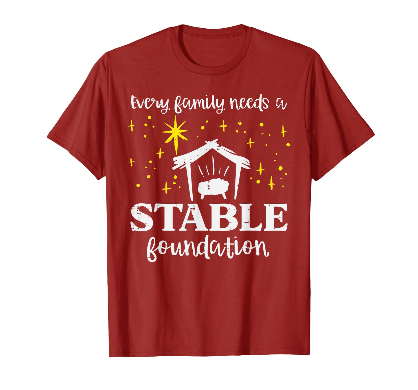 Family Stable Foundation Christian Jesus Christmas Xmas T-Shirt