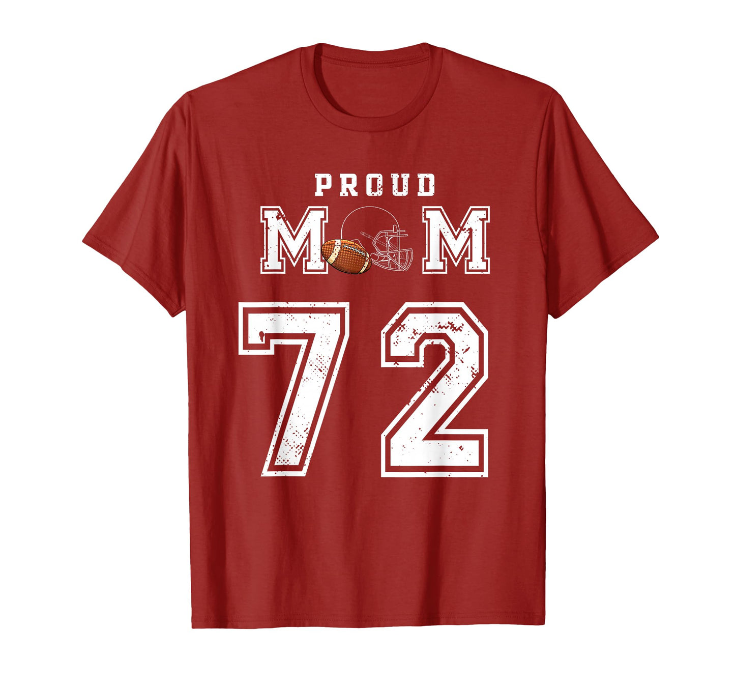 Custom Proud Football Mom Number 72 Personalized For Women T-Shirt