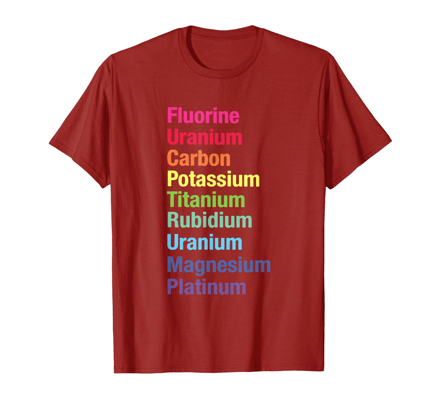 Fluorine Uranium Carbon Potassium Titanium T-Shirt