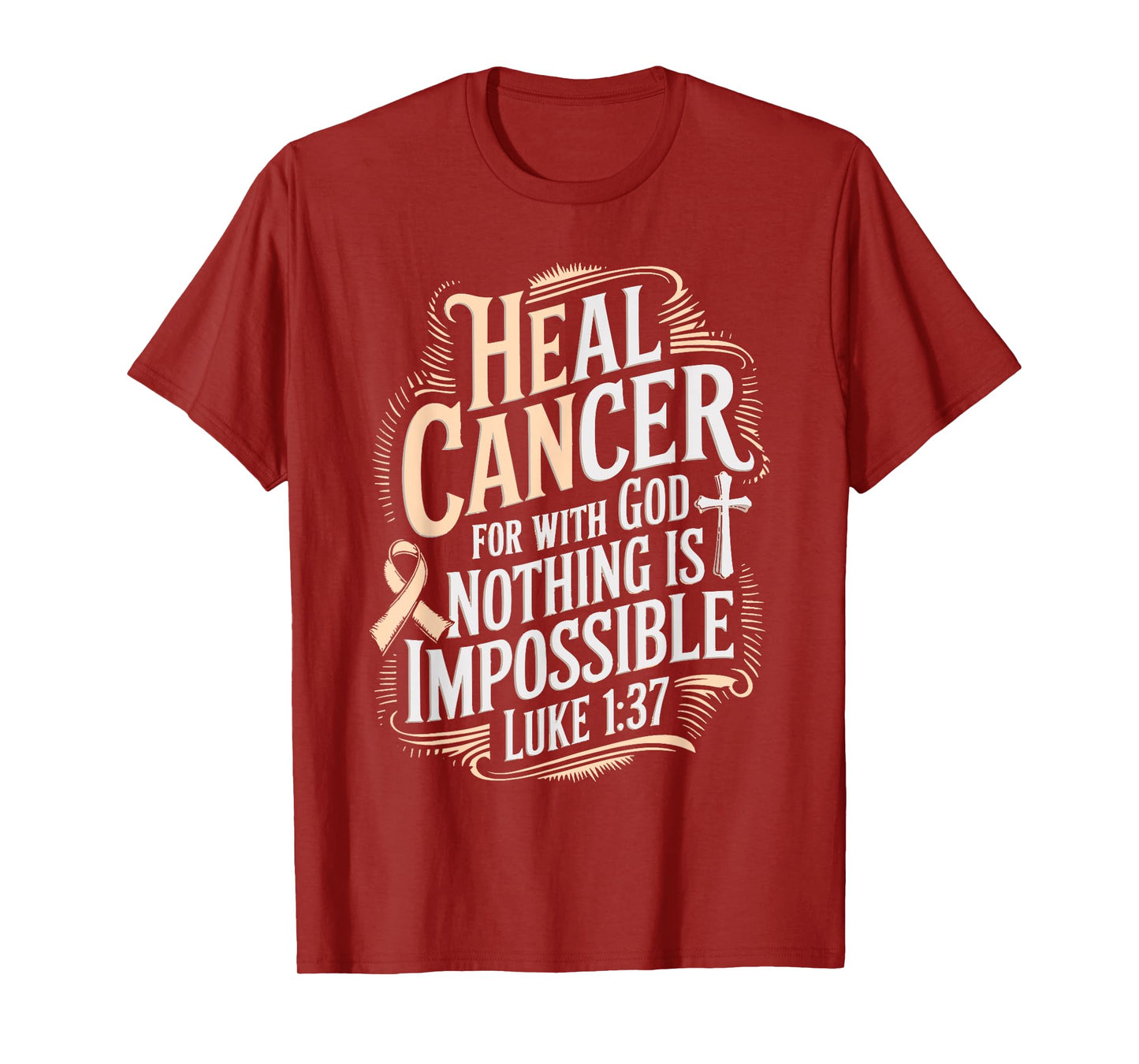 Heal Cancer Survivor Endometrial Cancer Awareness T-Shirt