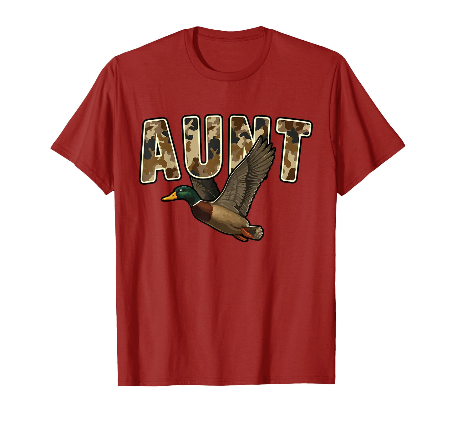 Camouflage Vintage Mallard Duck Retro Camo Hunting Aunt T-Shirt