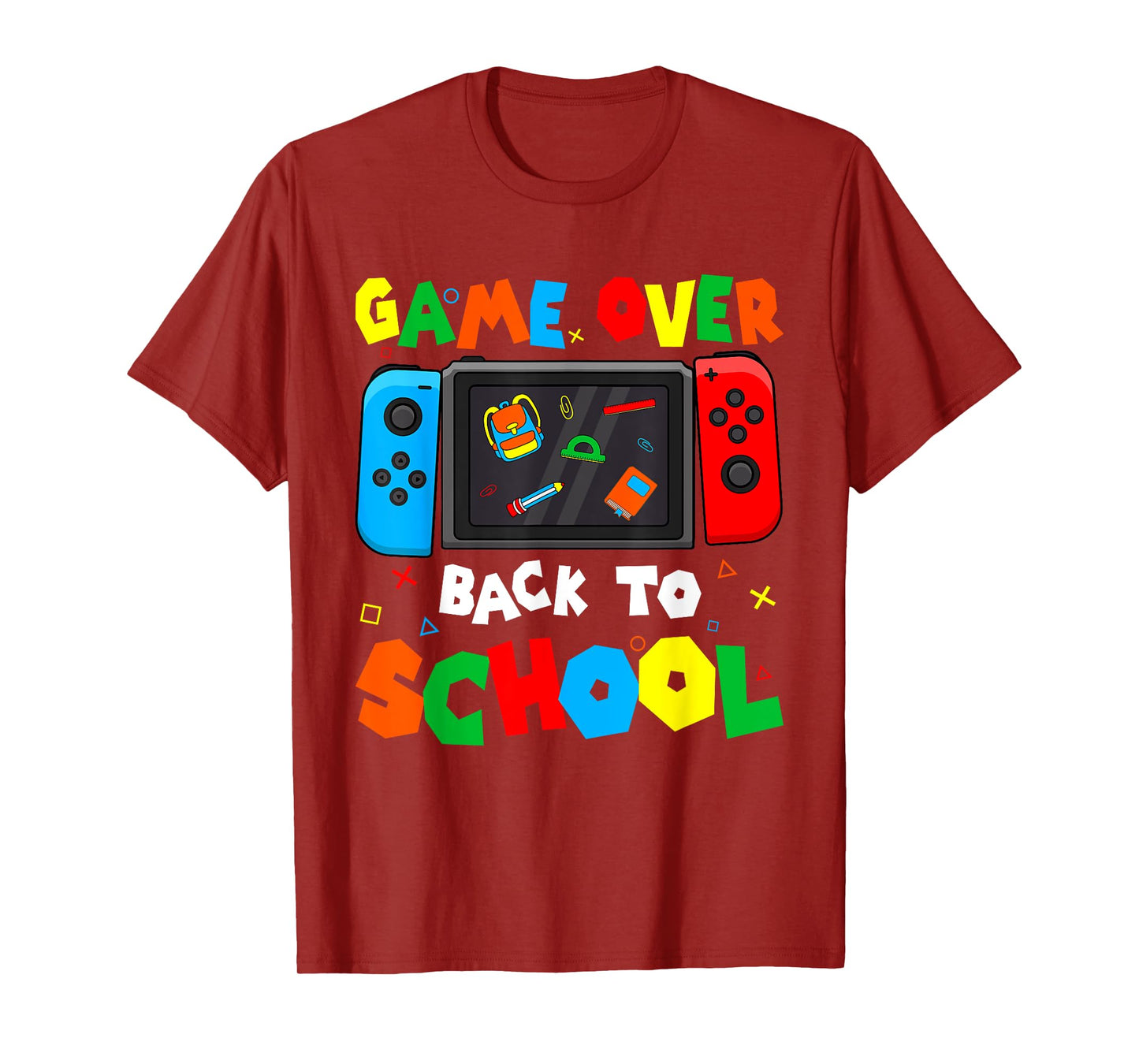 Game Over Back To School Funny Kids Boys Girls Teachers T-Shirt