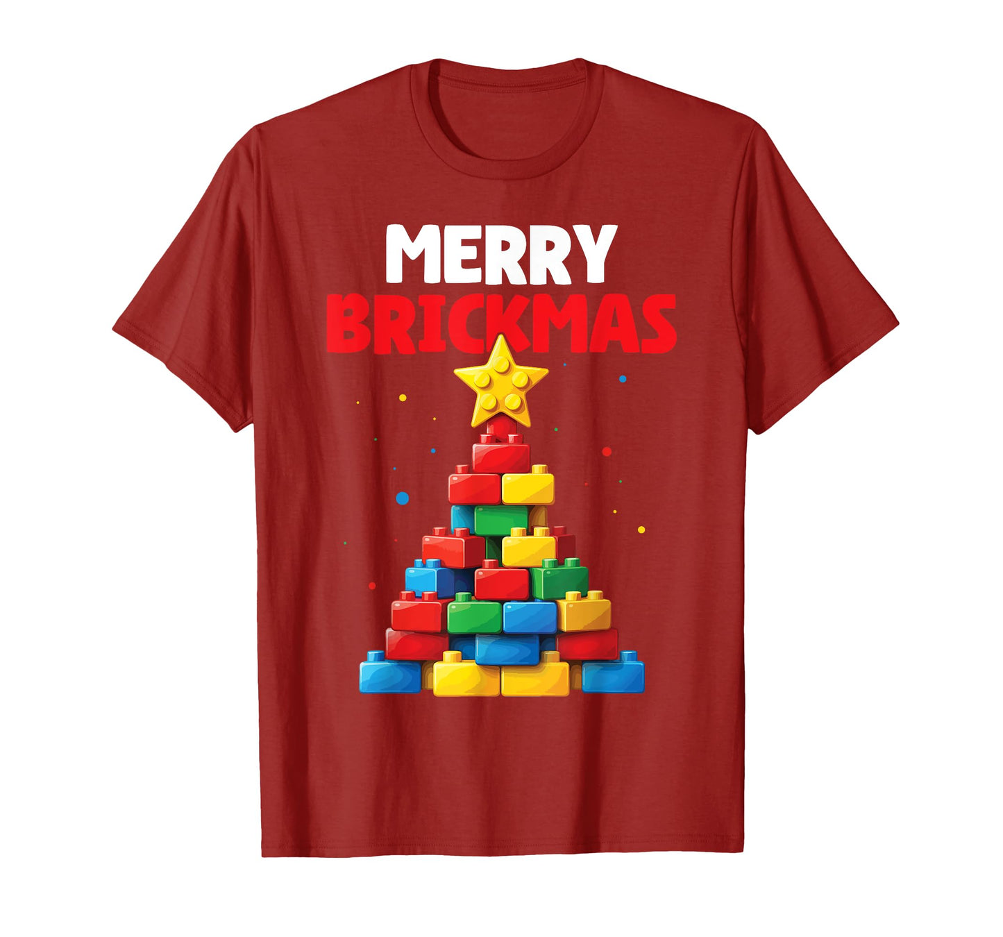 Merry Brickmas Block Building Builder Brick Master Christmas T-Shirt