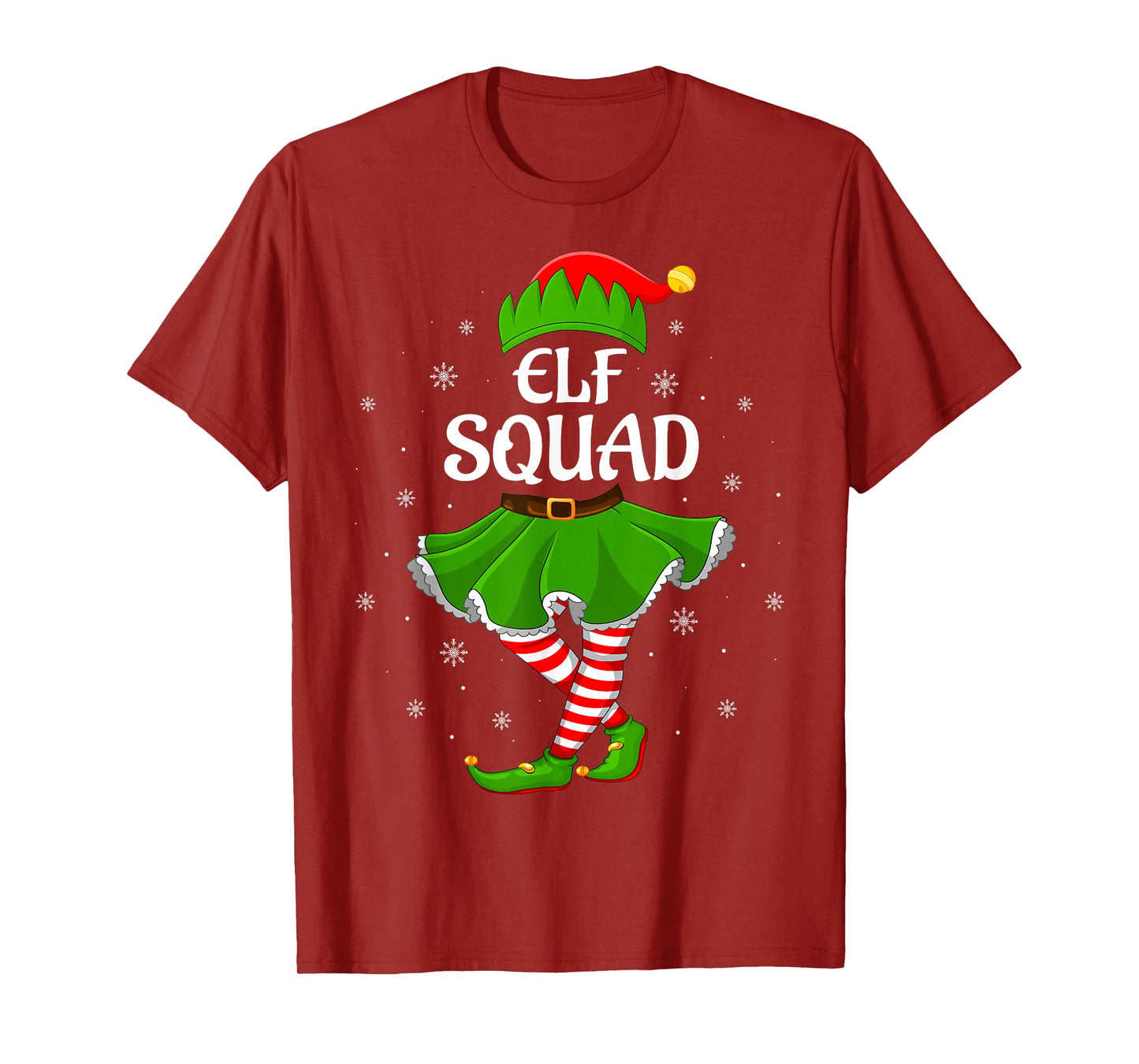Elf Squad Christmas Matching Family Girls Women Elf Xmas T-Shirt