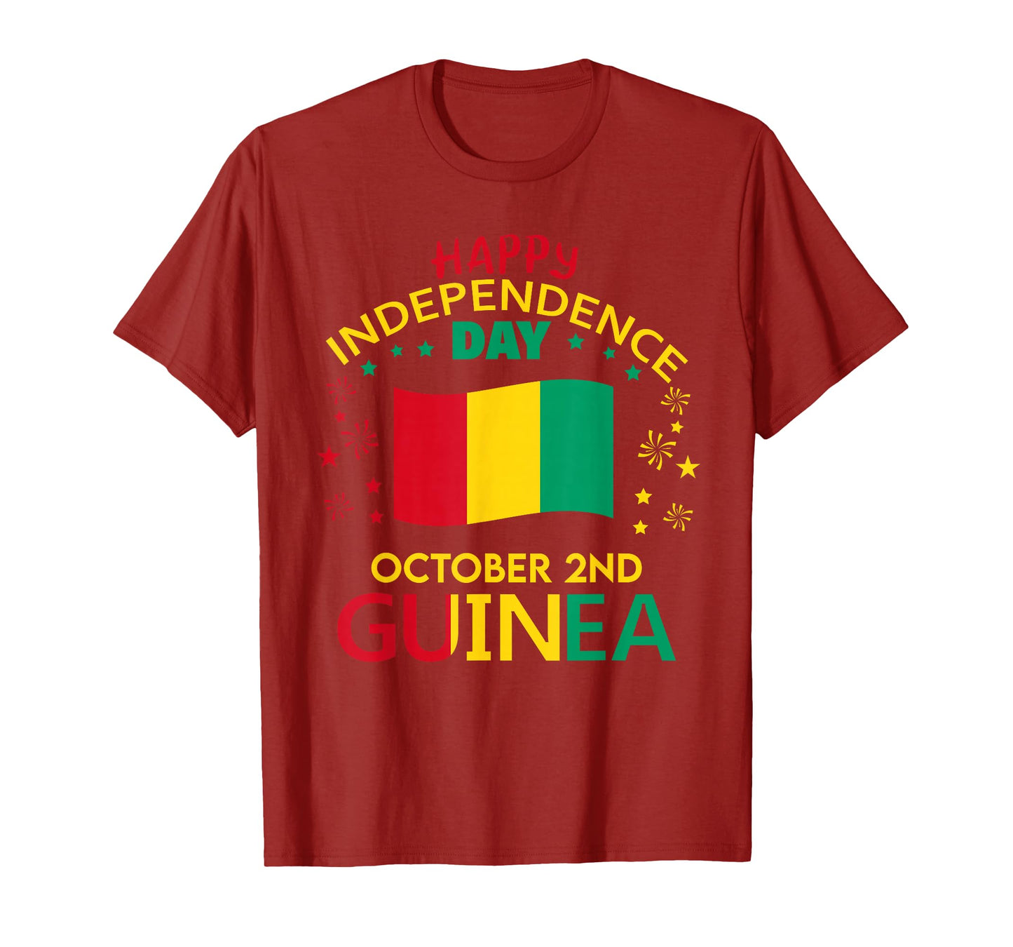 Guinea 67th Independence Day Guinean Pride Guinea Flag T-Shirt