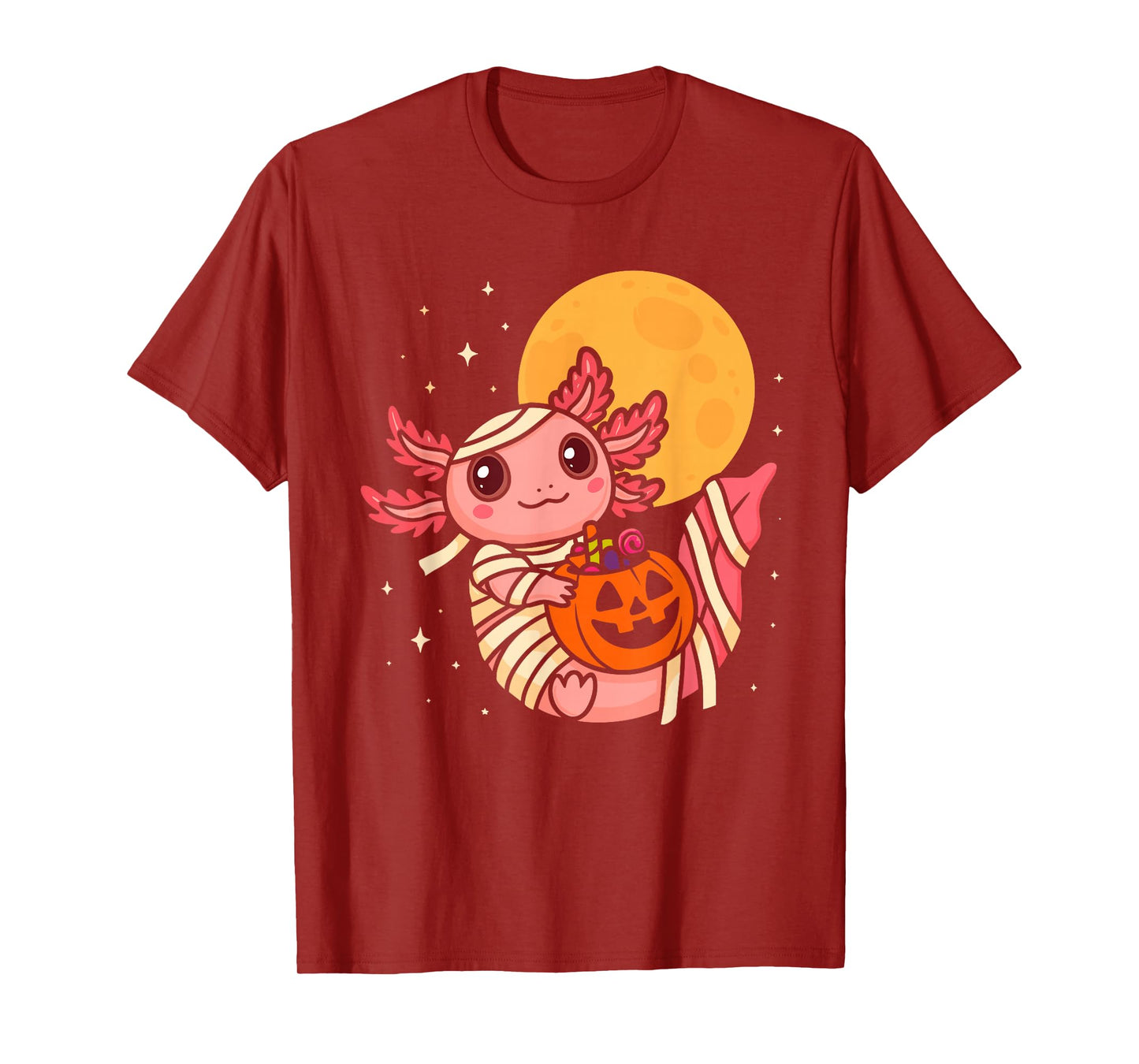 Cute Halloween Axolotl Spooky Animal Halloween Costume T-Shirt