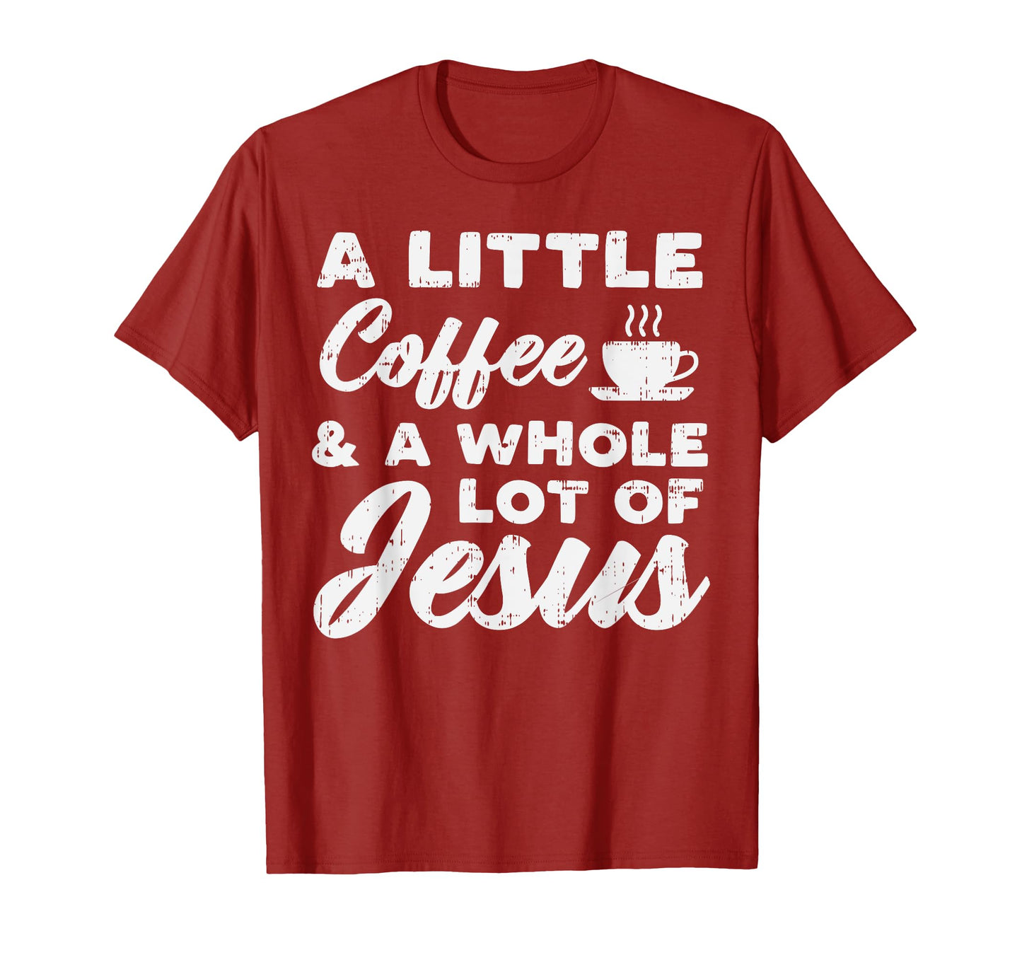 Little Coffee Jesus God Christ Religious Christian Gift T-Shirt