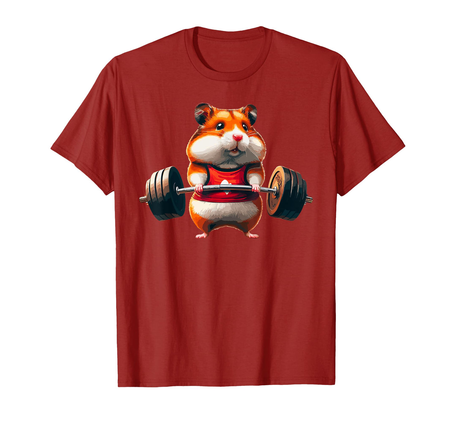 Muscle Gym Hamster Deadlifting Humour Weightlifting Workout T-Shirt, Small, Black