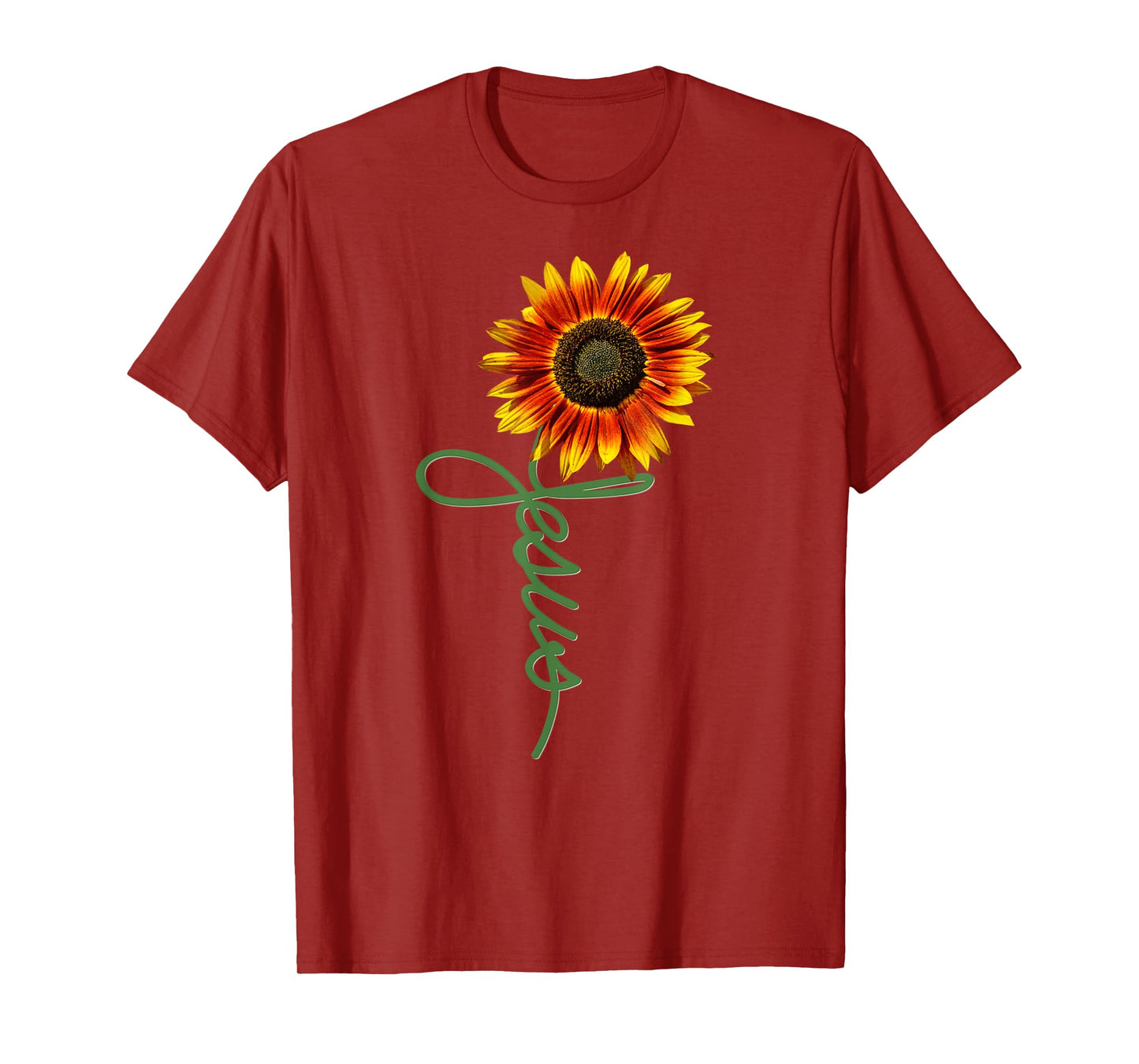 Inspirational Jesus Sunflower God Christian Flower T-Shirt