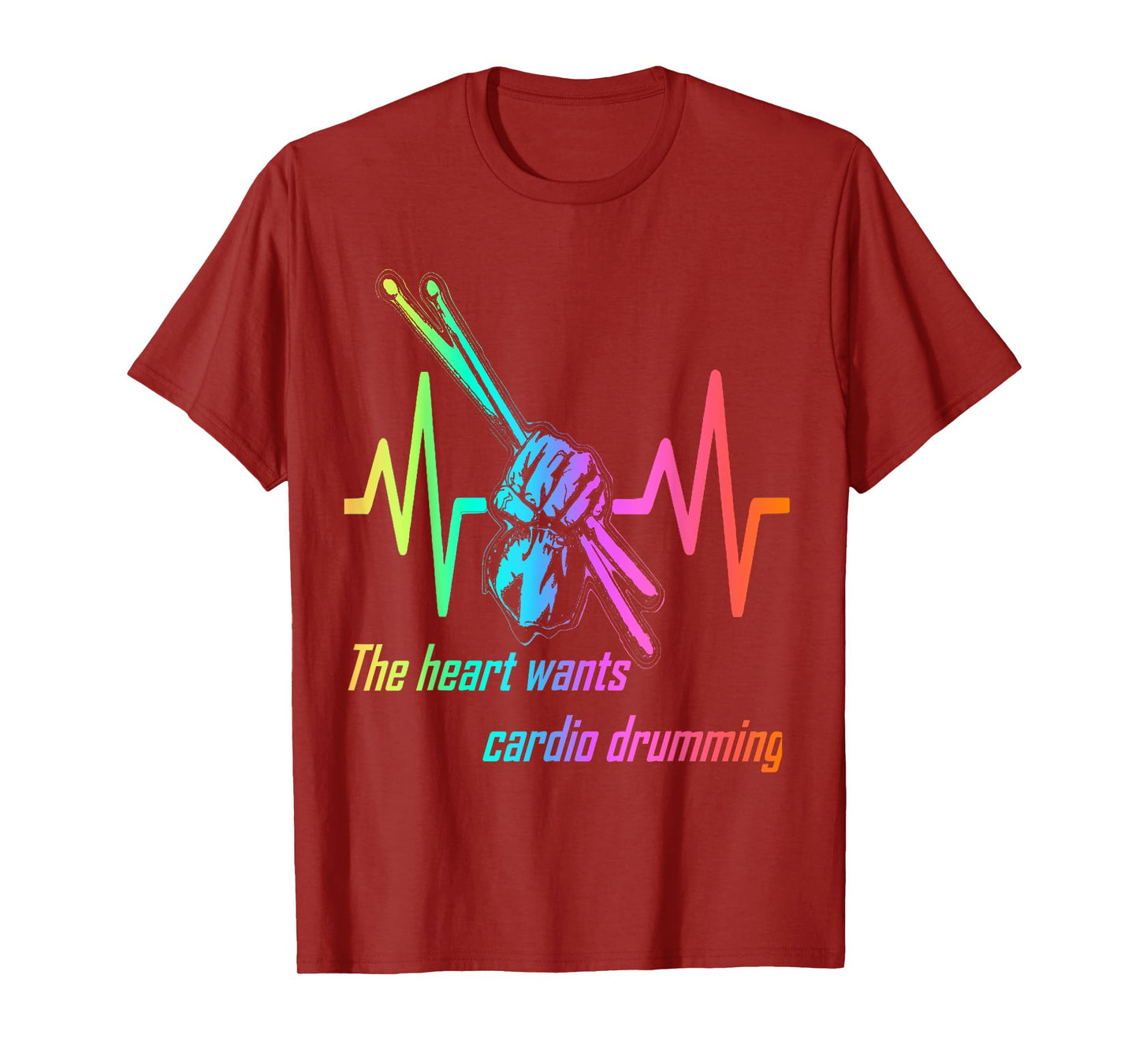Cardio and gym shirt heart wants cardio drumming T-Shirt