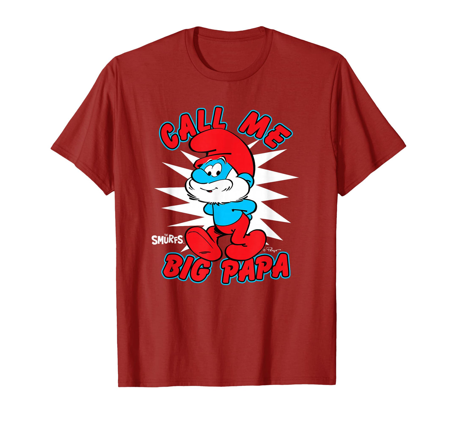 The Smurfs Call Me Big Papa Smurf Retro Cartoon T-Shirt