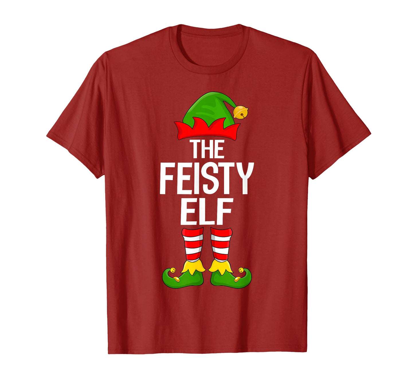 Feisty Elf Xmas Matching Family Elf Squad Christmas T-Shirt