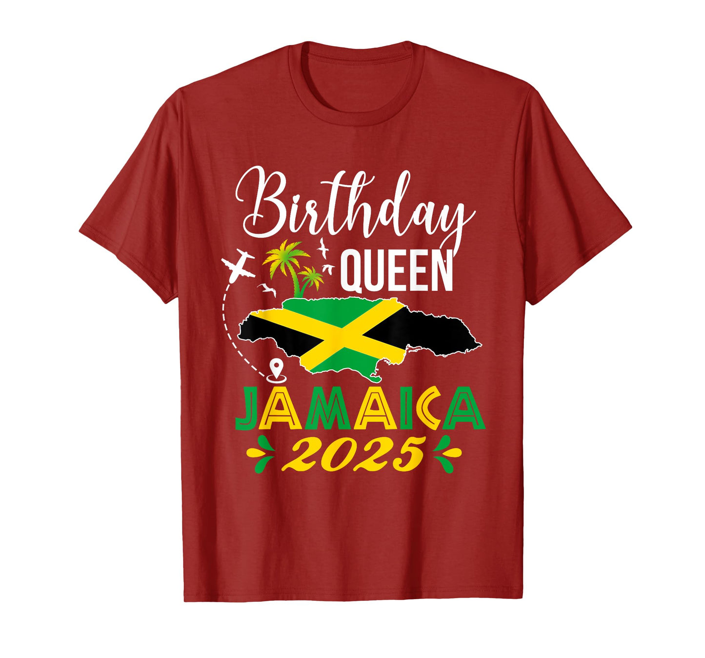 Birthday Queen Jamaica 2025 Island Trip Tropical Birthday T-Shirt