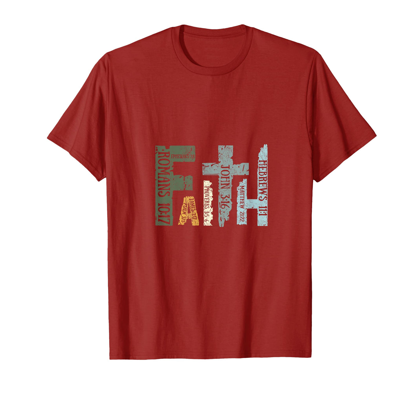 Faith Cross Subtle Christian Minimalist Religious Faith T-Shirt