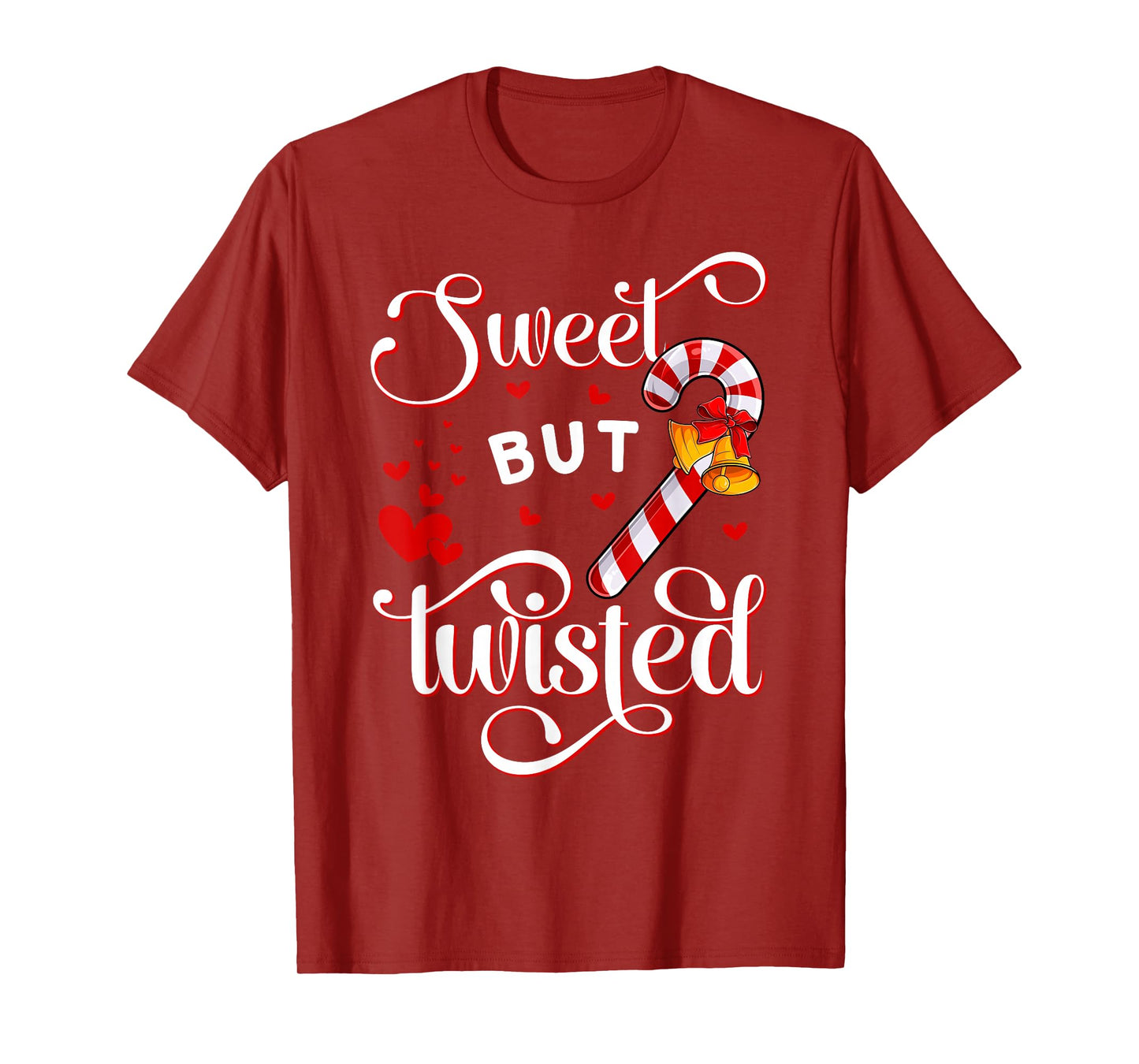 Sweet But Twisted Funny Christmas Candy Cane Xmas T-Shirt