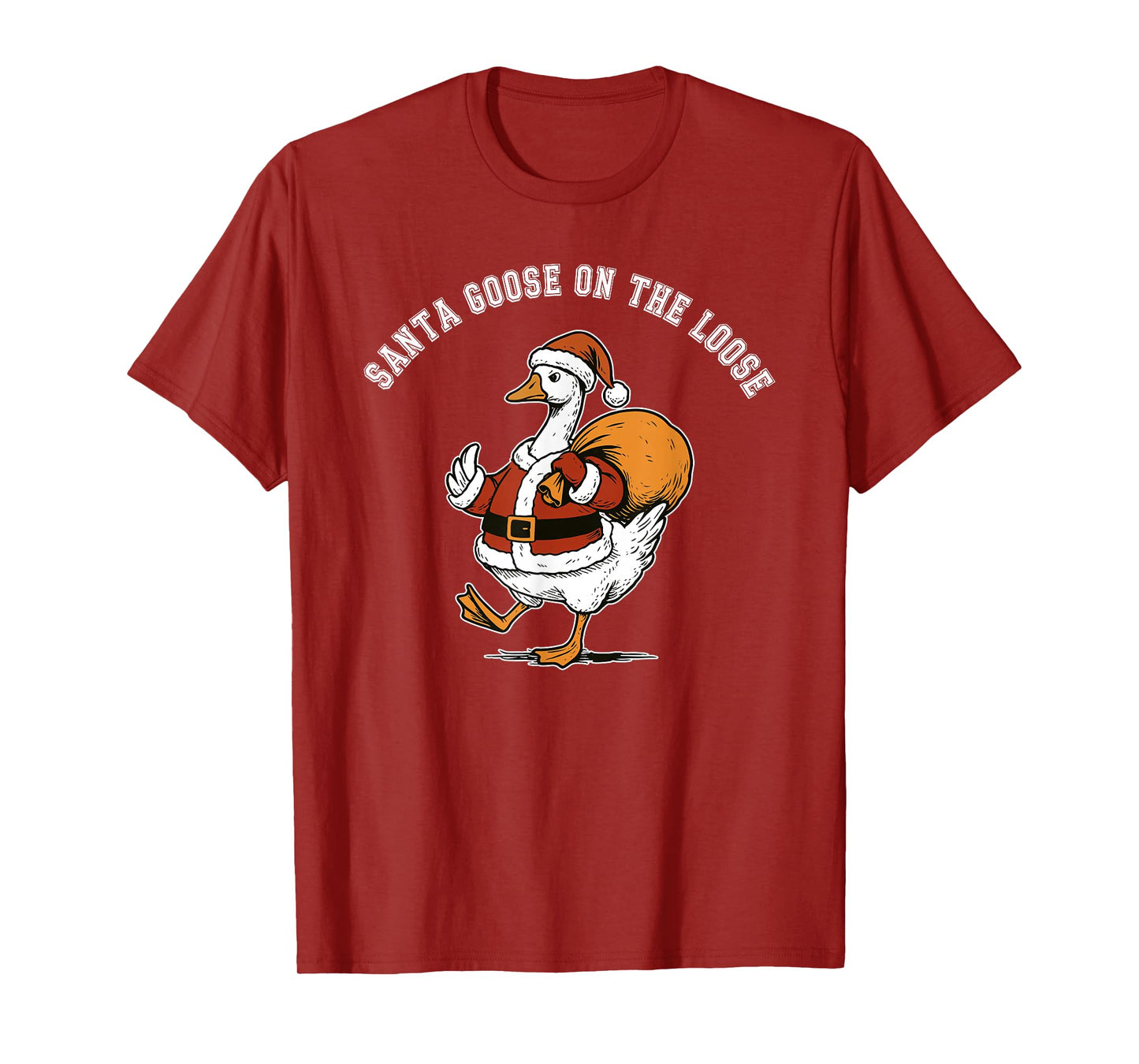 Santa Goose, On The Loose, Rhyme, Jaunty T-Shirt