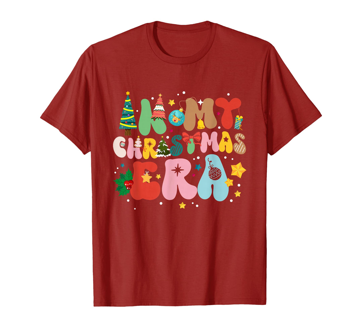 in My Christmas Era Retro Groovy Christmas Holiday Xmas T-Shirt