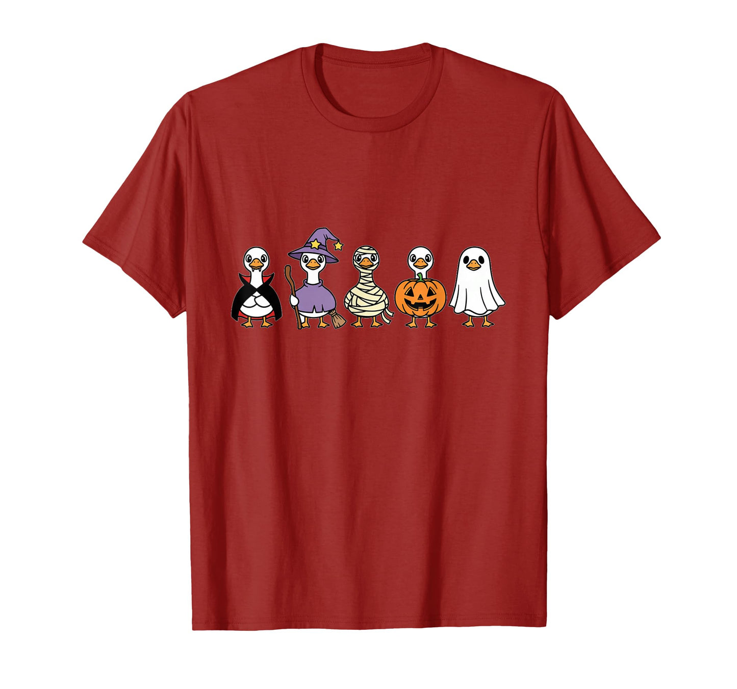 Cute Halloween Goose Police Lineup Kawaii Costume Part Funny T-Shirt