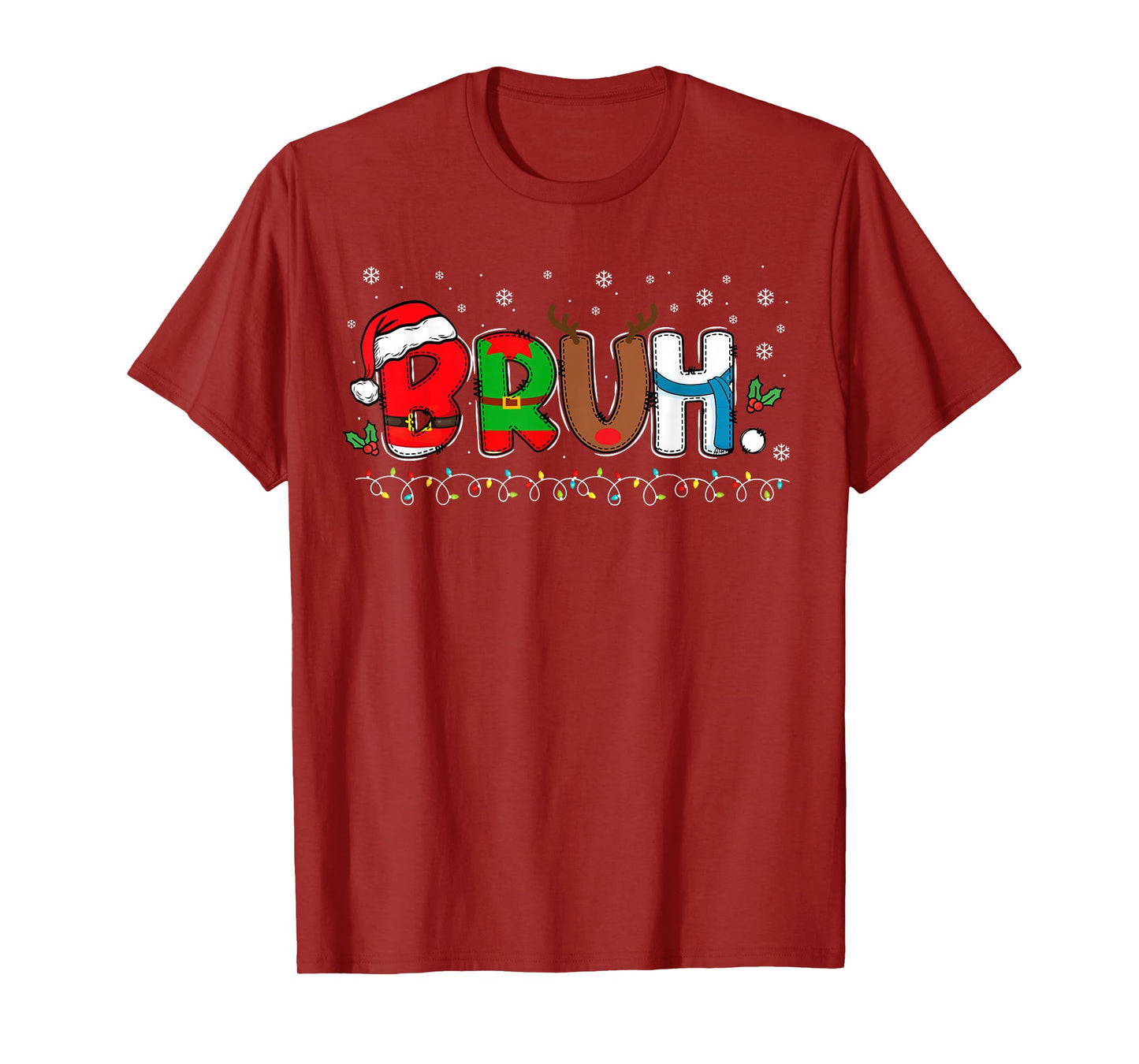 Bruh Christmas Kids Teens Boys Funny Christmas Humor Meme T-Shirt