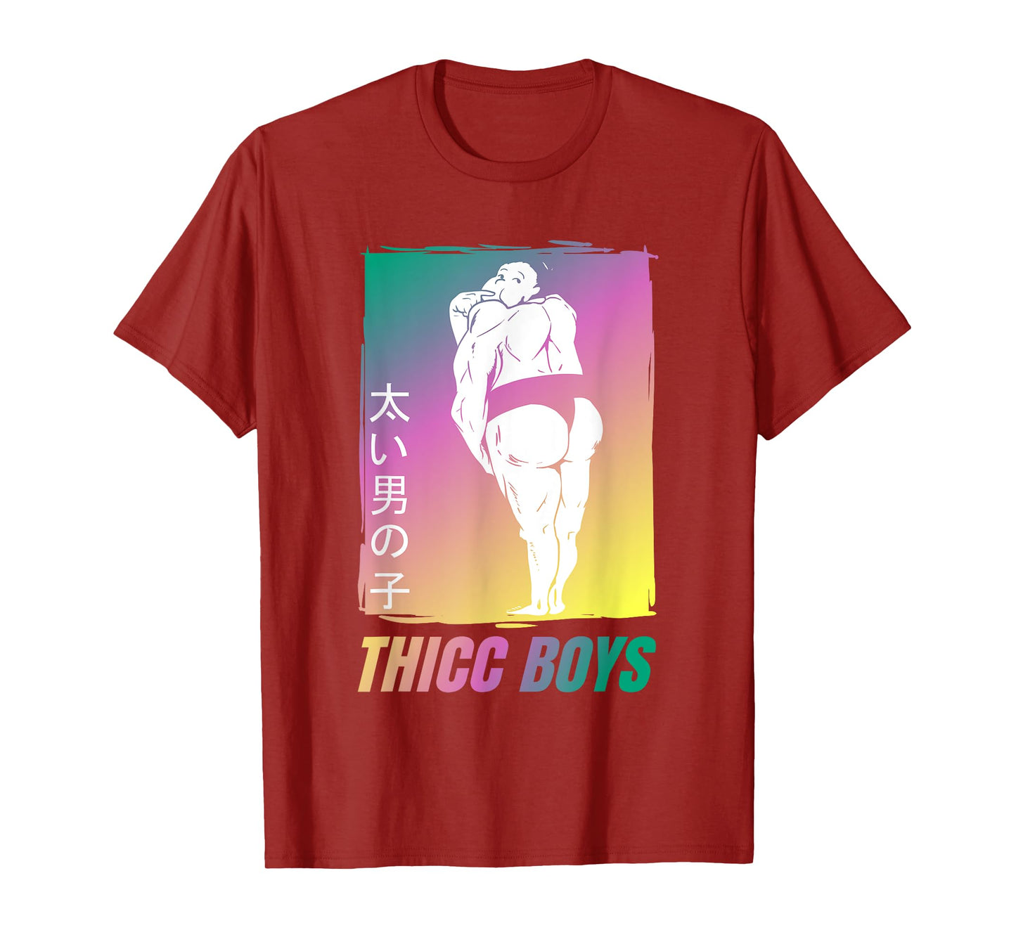 Funny Thicc Boys Squad Sumo T-Shirt for Anime Fans T-Shirt