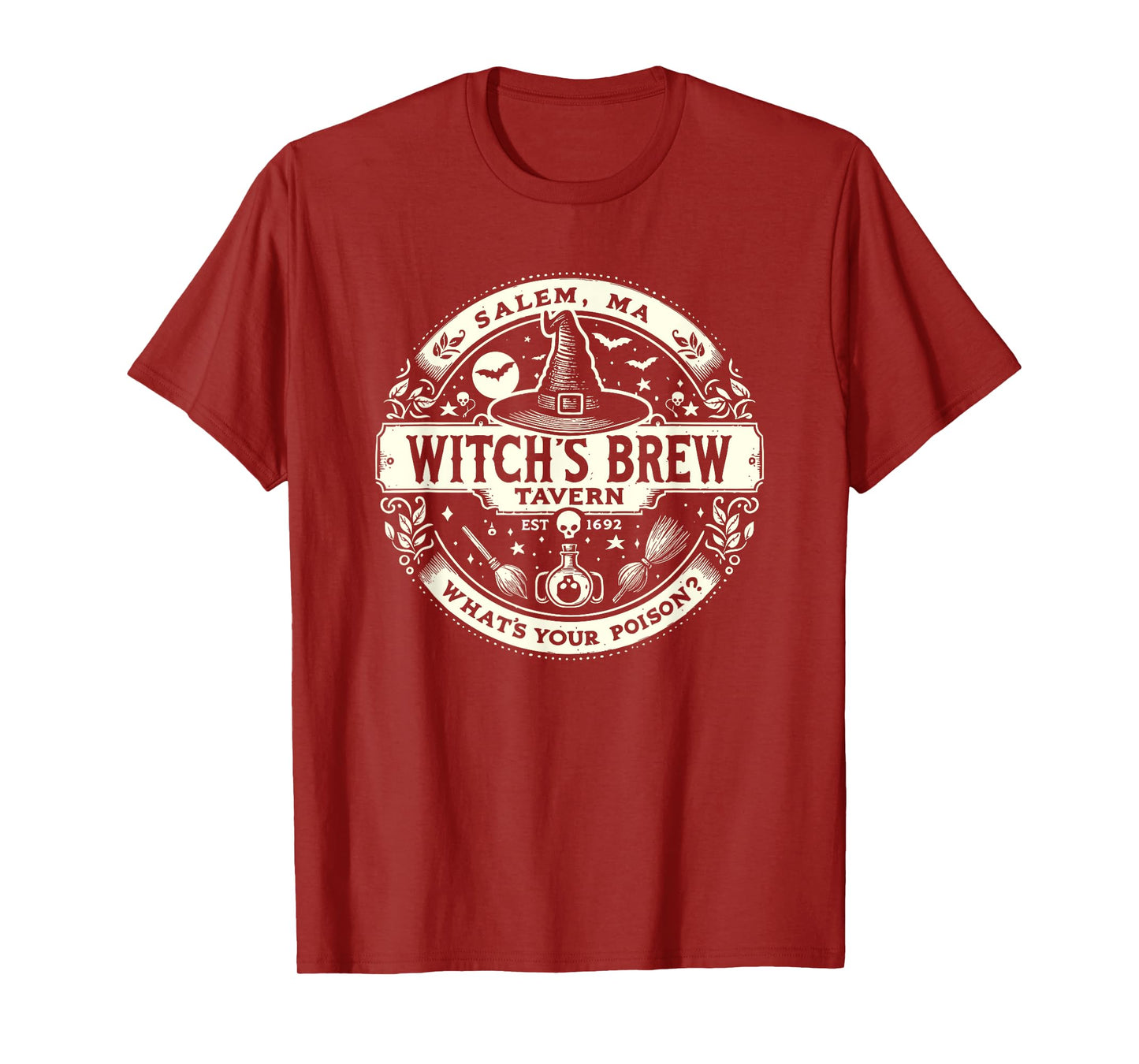 Witch’s Brew Tavern Vintage Halloween Witch T-Shirt