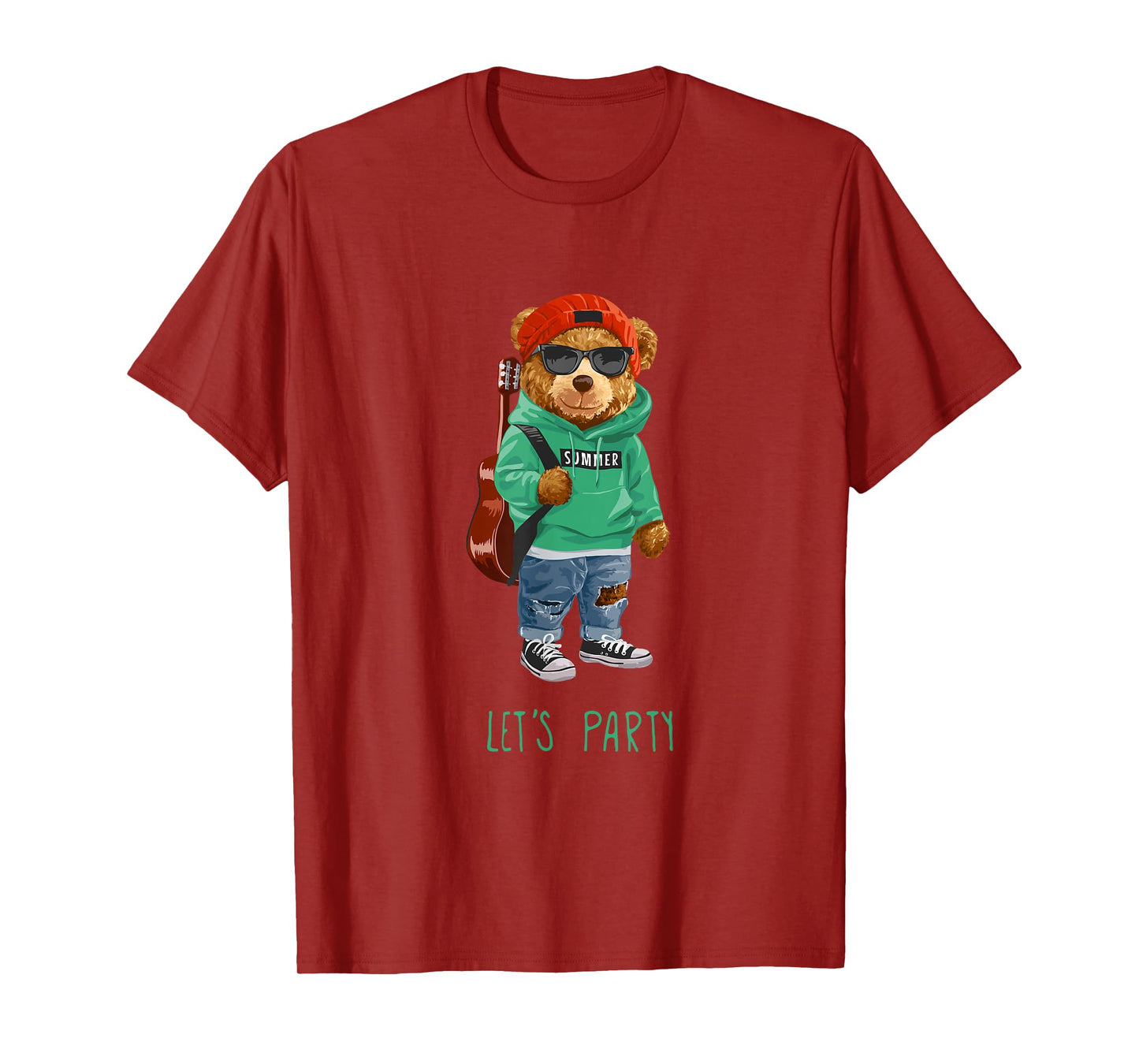 Stay Childish Let's Party, Funny Boys Girls Teddy Bear Style T-Shirt