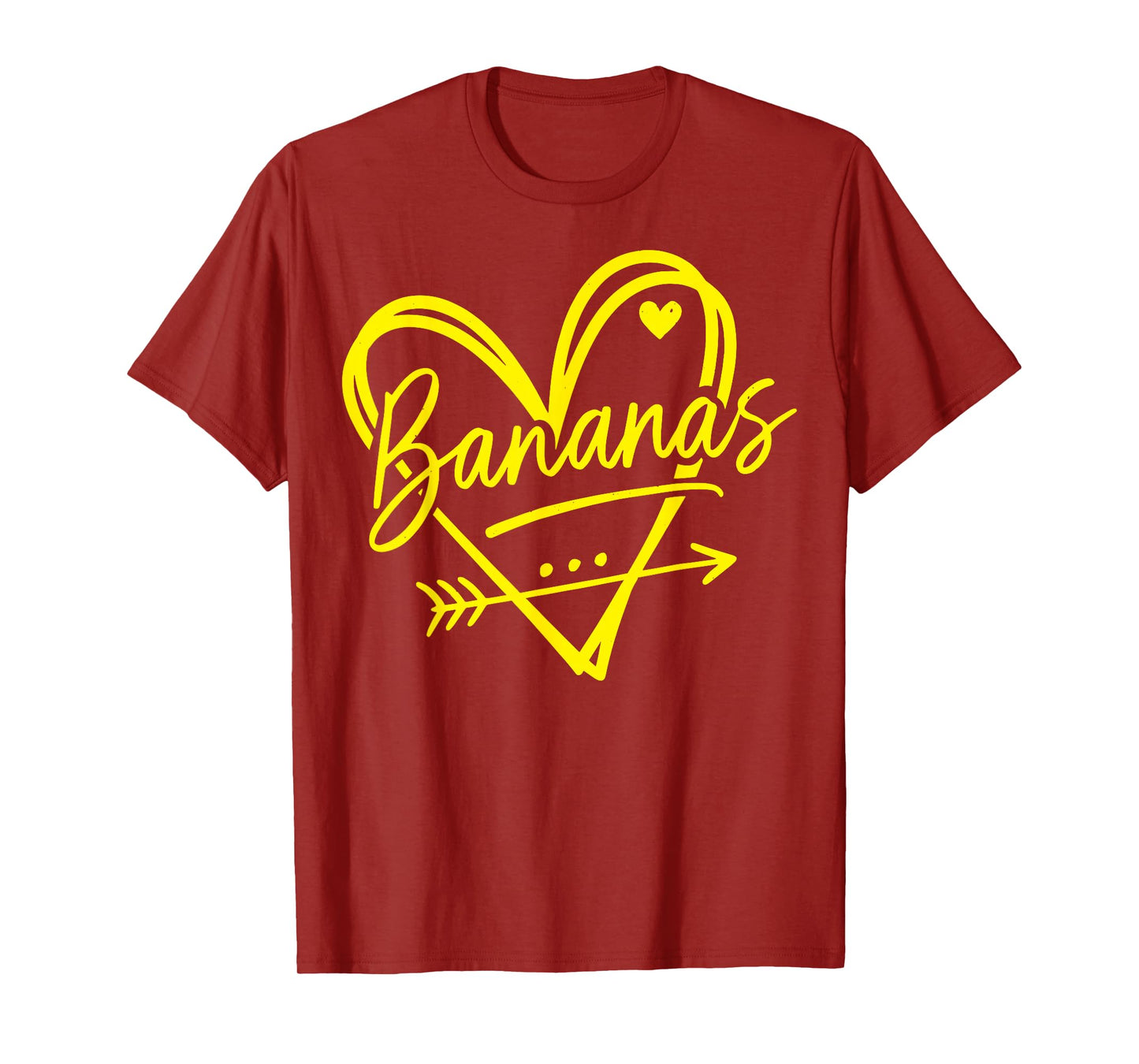 Retro Heart Bananas Graphic Aesthetic Gift For Men Women Kid T-Shirt