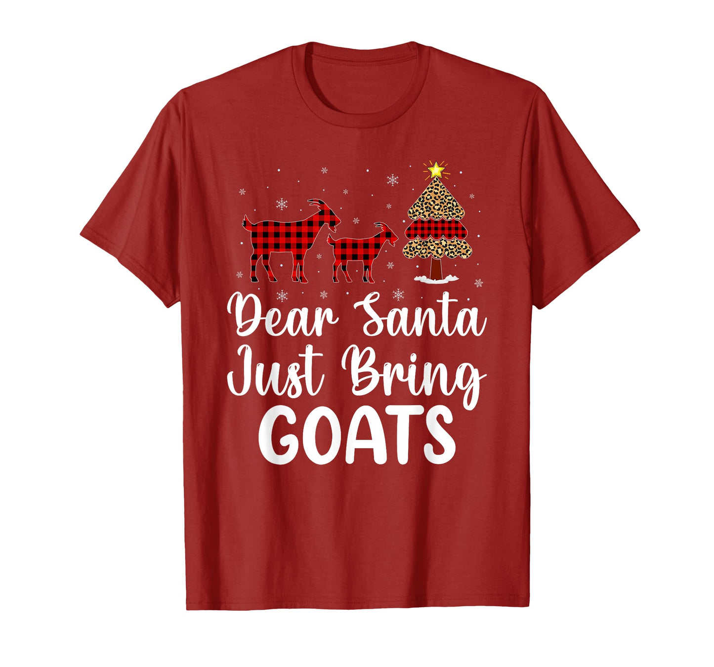 Dear Santa Just Bring Goats Christmas Pajamas T-Shirt