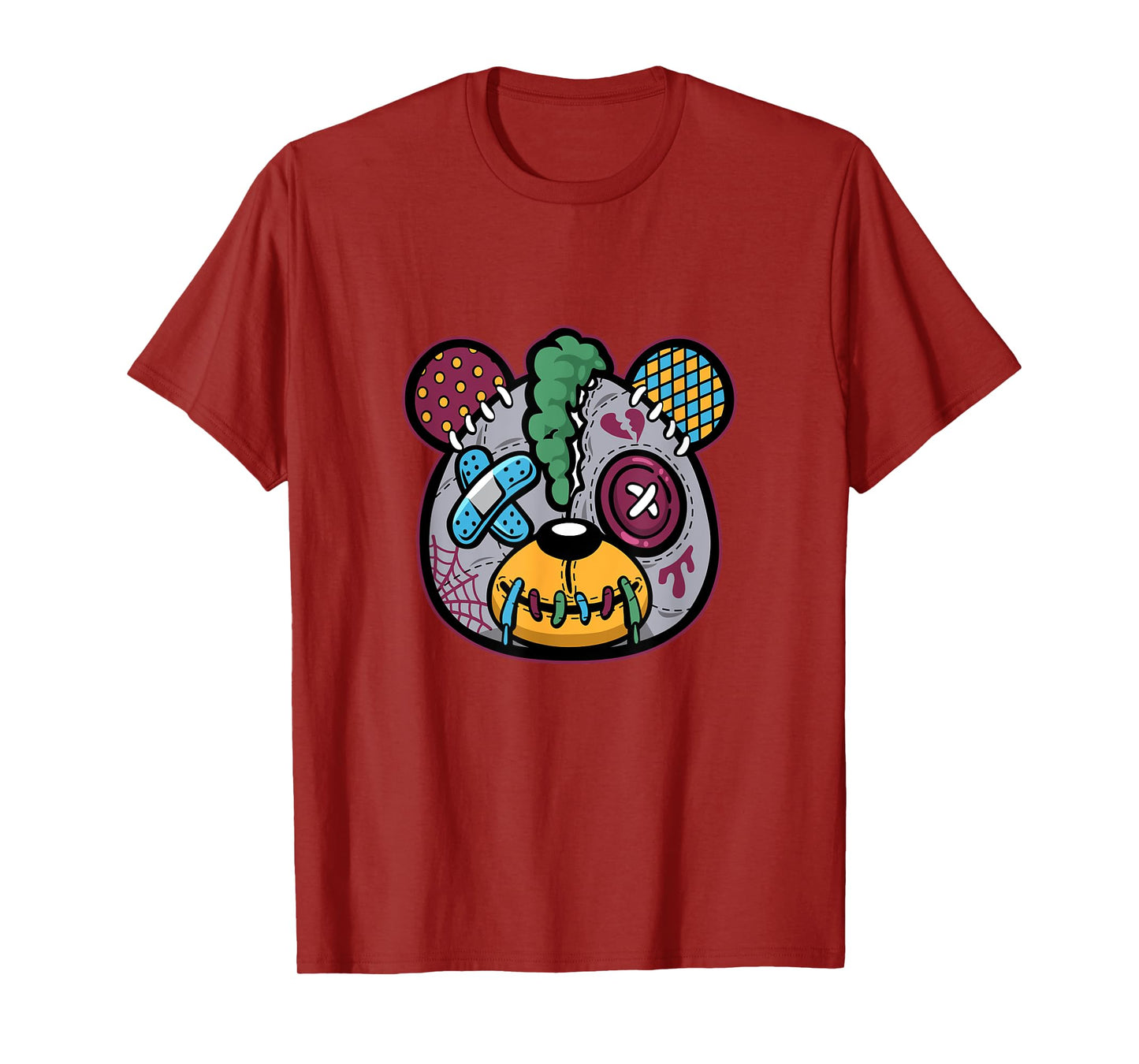 Cool Halloween Ugly Teddy Bear Illustration Graphic Designs T-Shirt