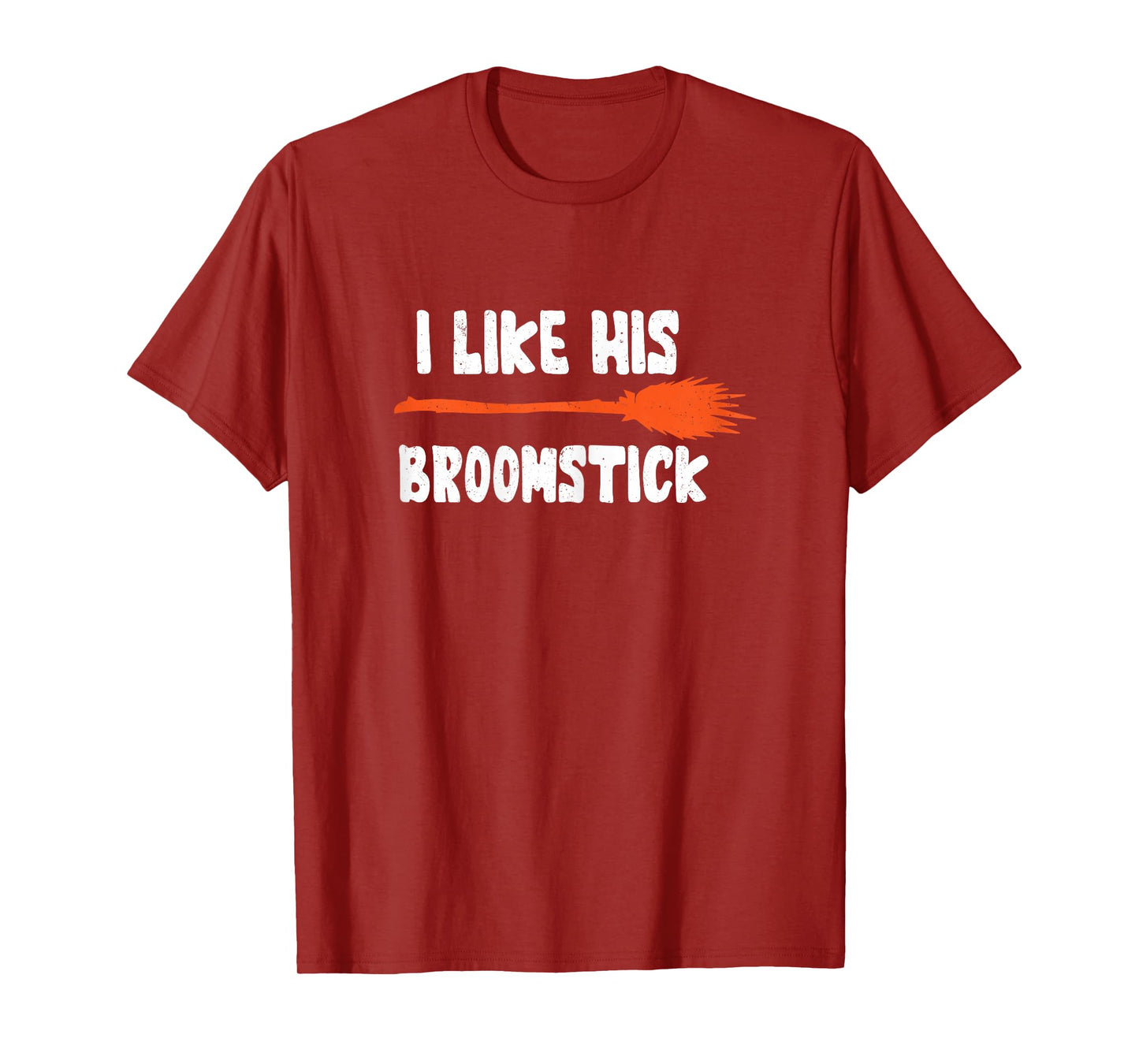 I Like His Broomstick Funny Halloween Couple Matching T-Shirt