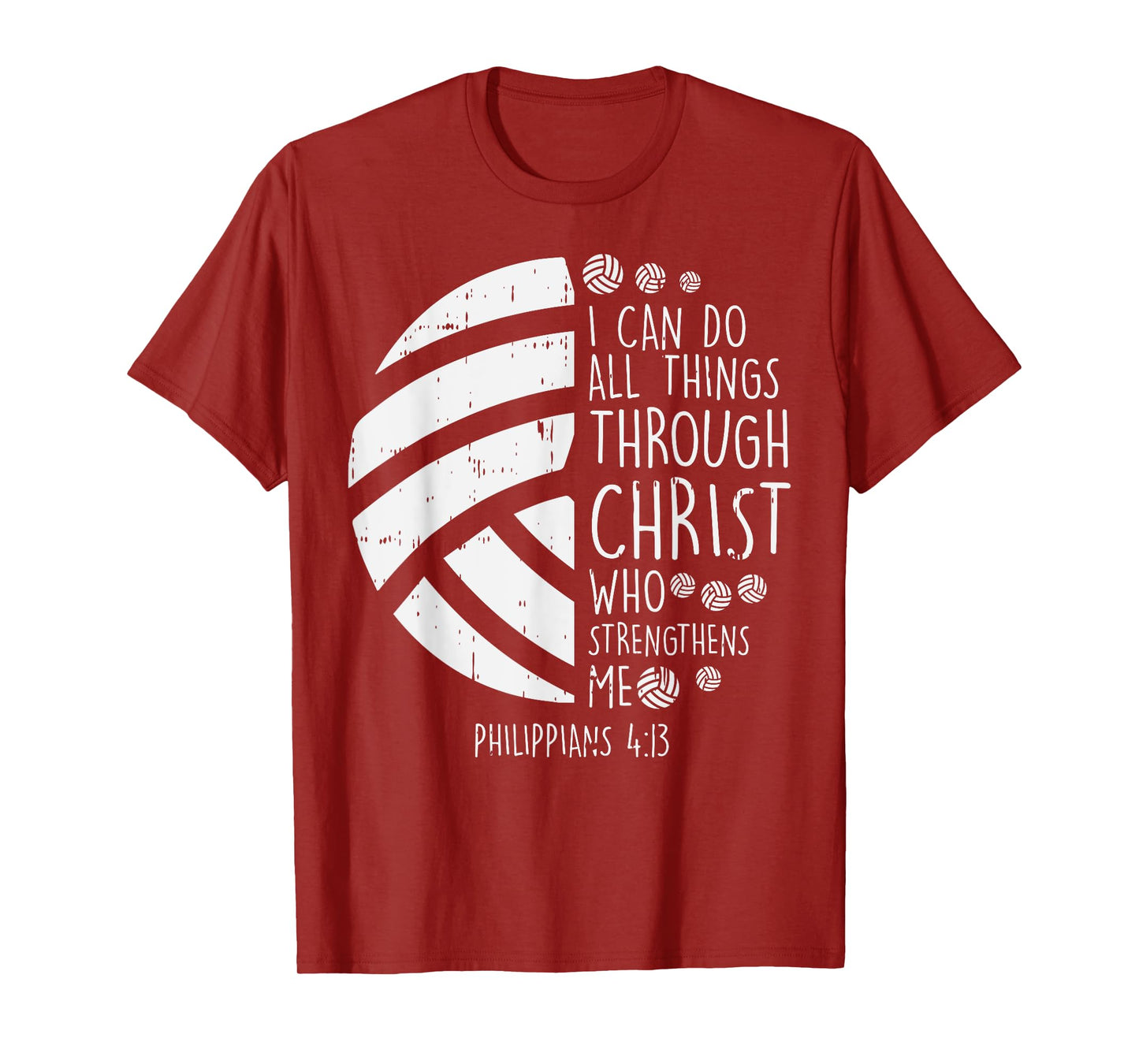 Volleyball i can do things Bible Verse God Jesus Gift T-Shirt