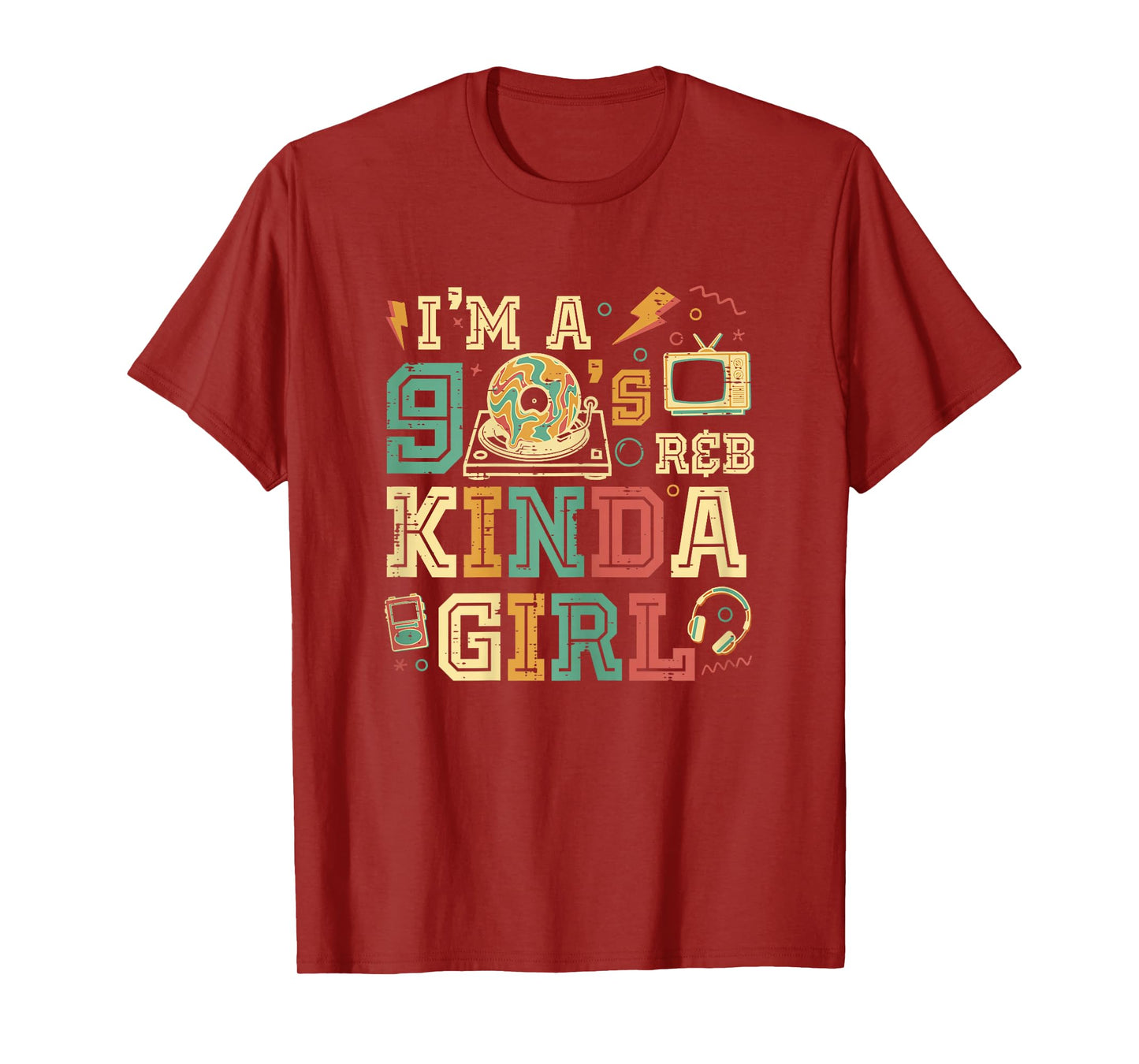 Im 90s RNB Kinda Girl R&B Retro Music Lover Women Girls Kids T-Shirt
