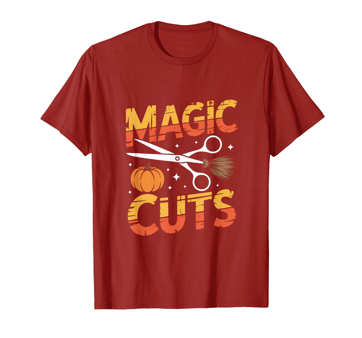 Magic Cuts Witch Hairdresser Retro Halloween Style T-Shirt
