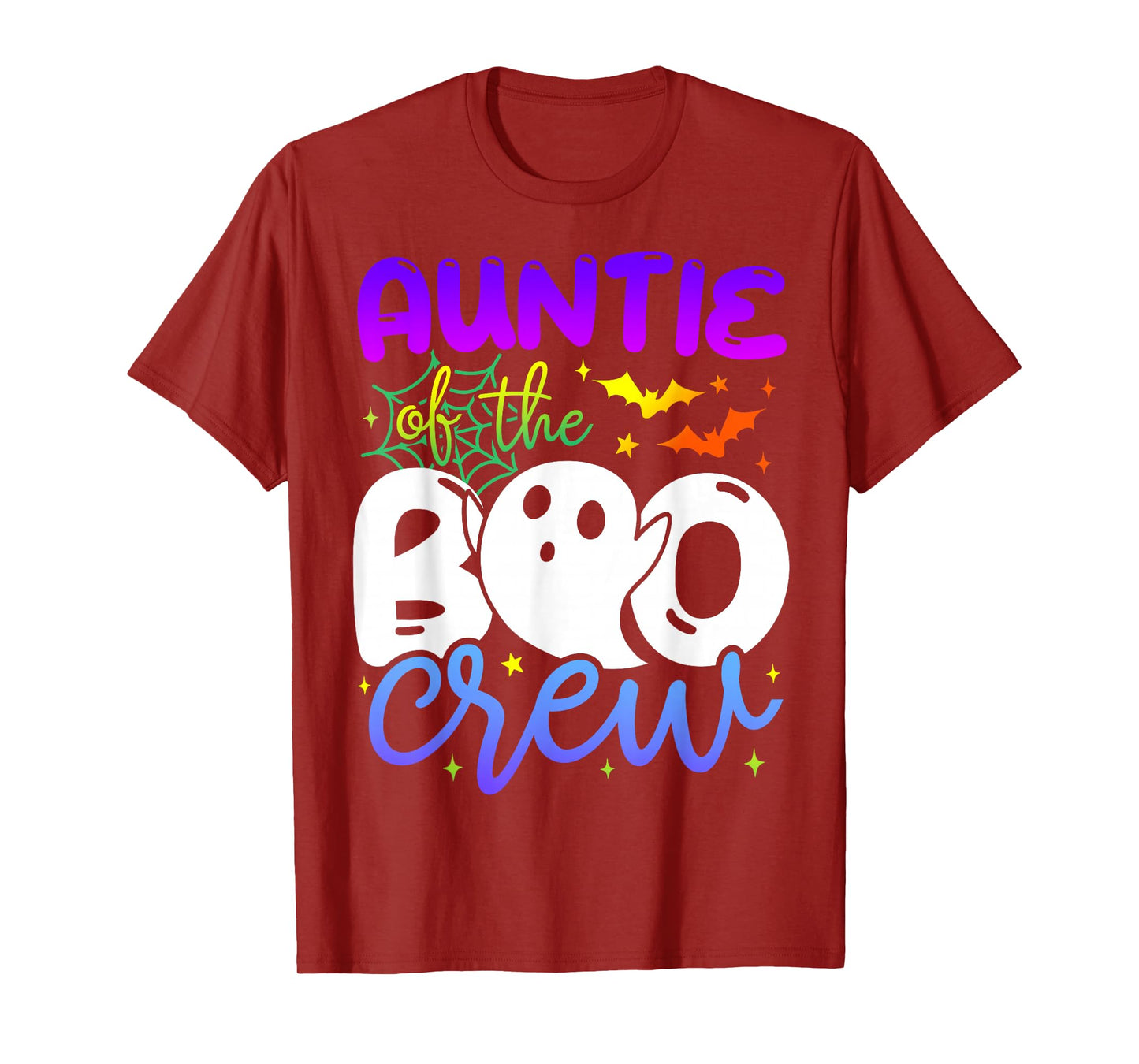 Auntie of Boo Halloween Crew Costume Boo Ghost Lover Family T-Shirt