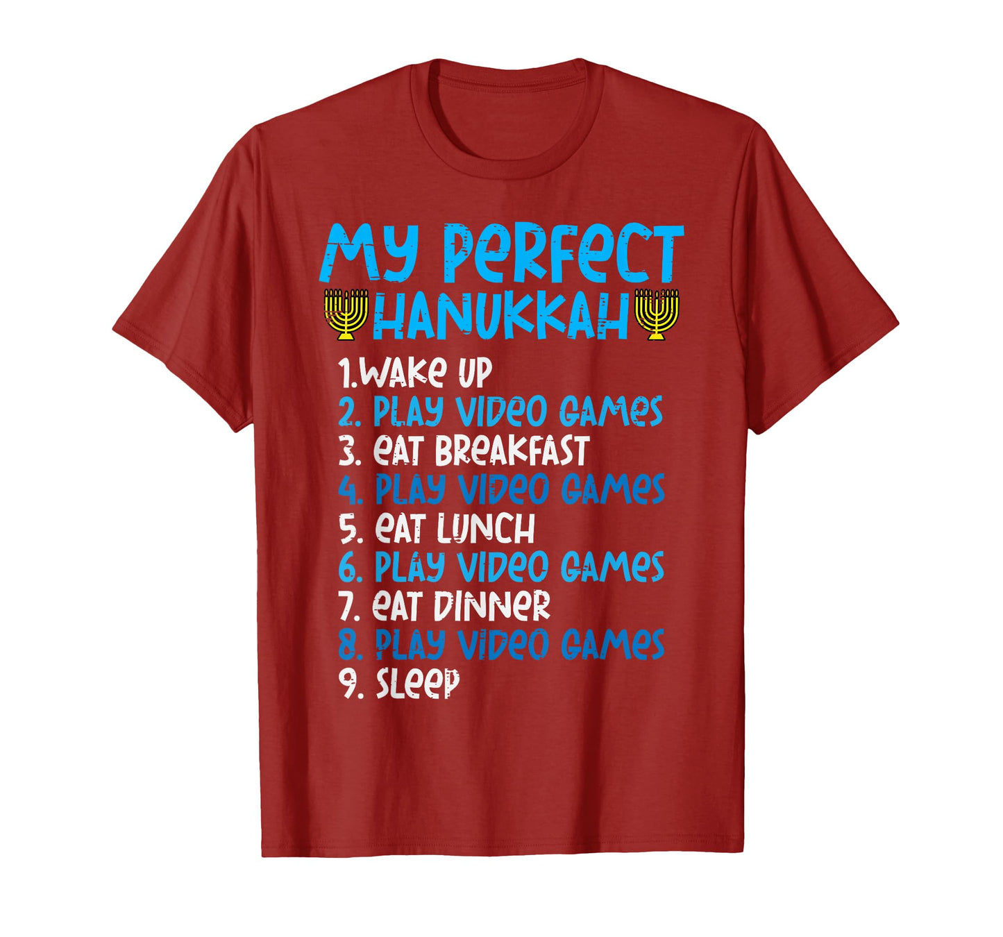 My Perfect Hanukkah Video Game Chanukah Jew Men Boys Kids T-Shirt