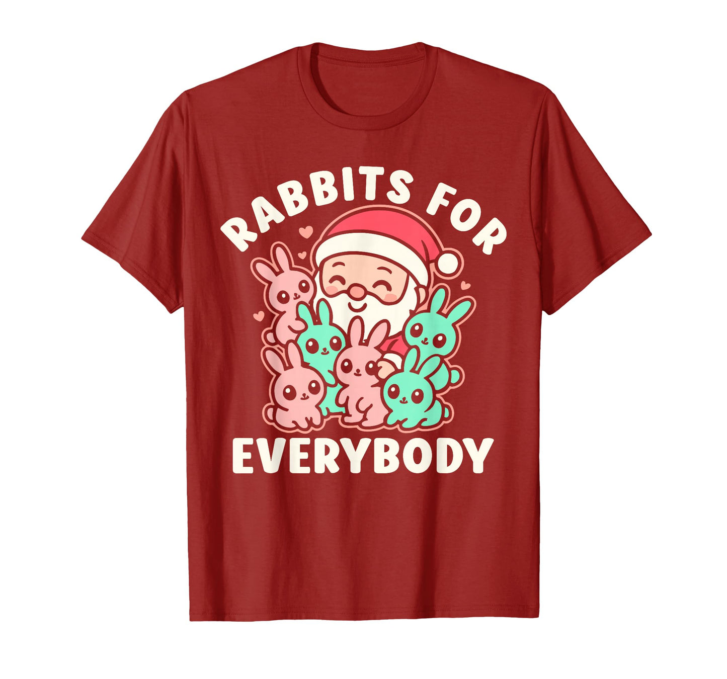 Rabbits for Everybody, Christmas Bunny Kawaii Santa Claus T-Shirt