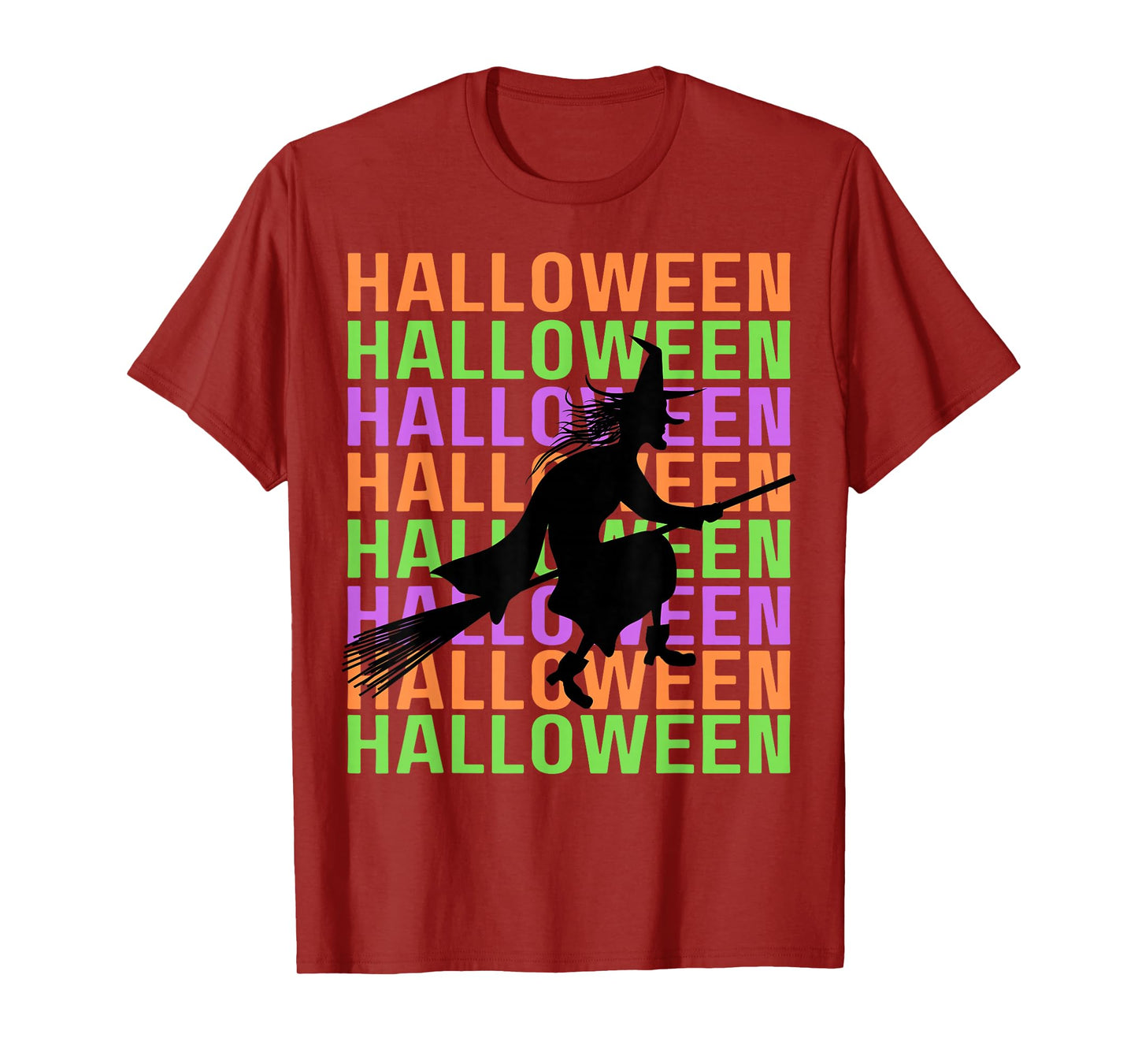 Funny Black Witch Halloween Costume Men Women Kid Girl Boy T-Shirt