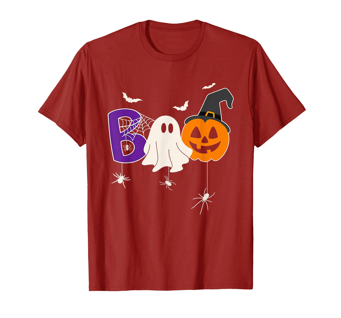 Boo Cute Ghost Spooky Witch Pumpkin Halloween Men Women T-Shirt
