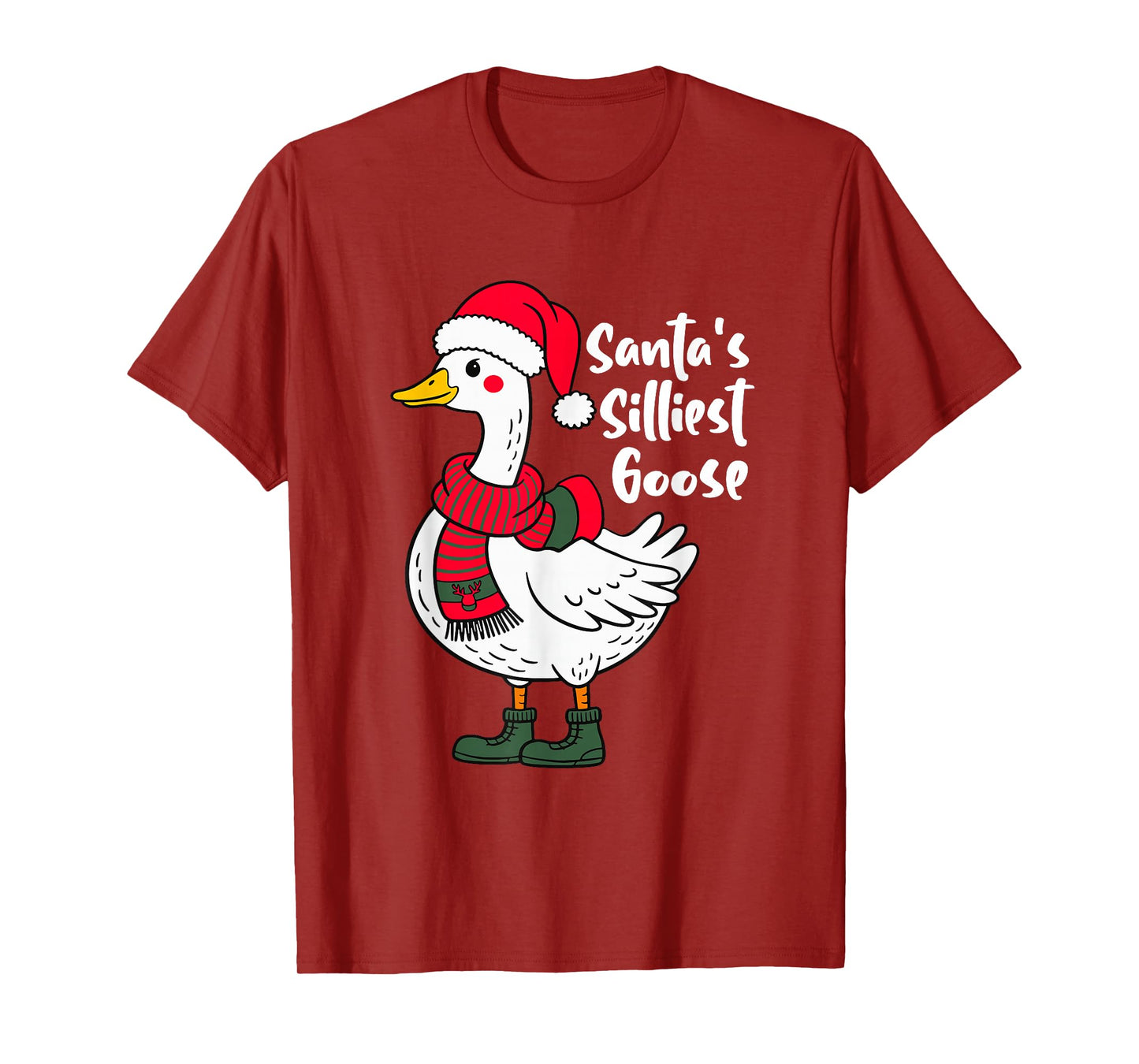Santa's Silliest Goose Funny Family Santa Outfit Gifts T-Shirt