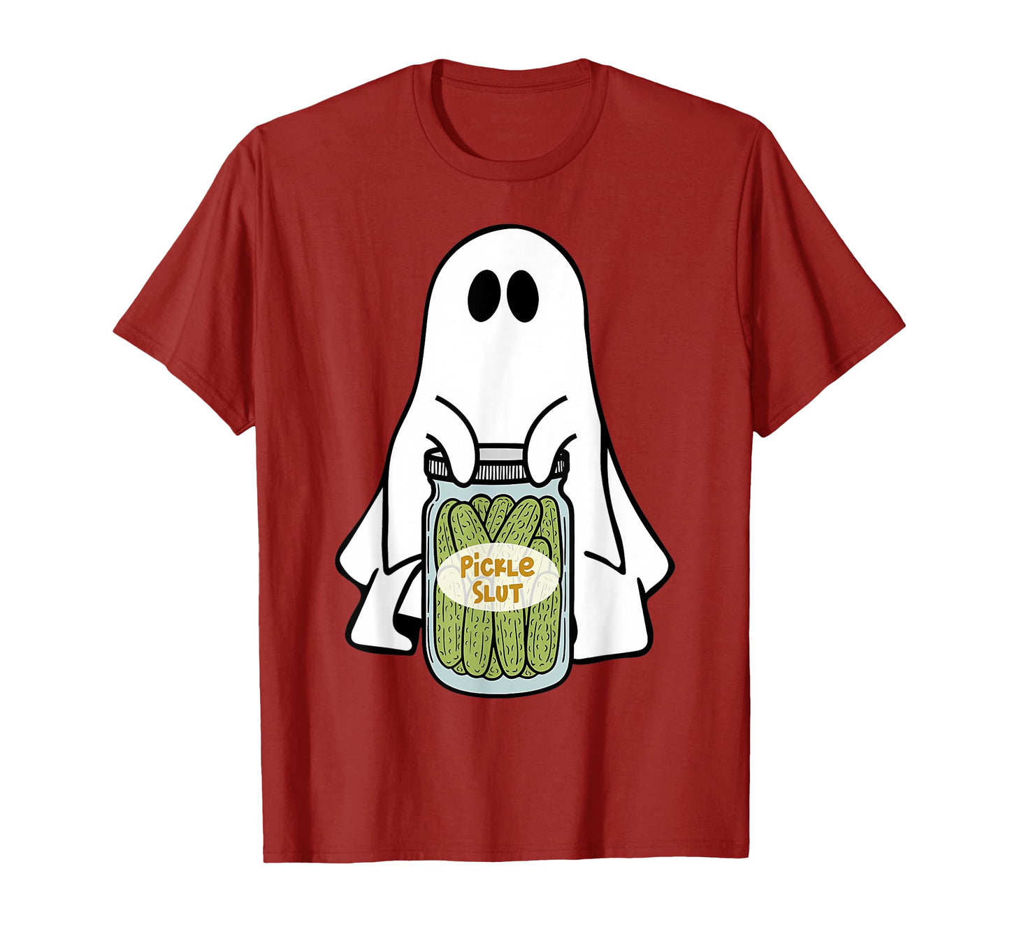 Pickle Slut Cute Ghost Vintage Canned Pickles Halloween T-Shirt
