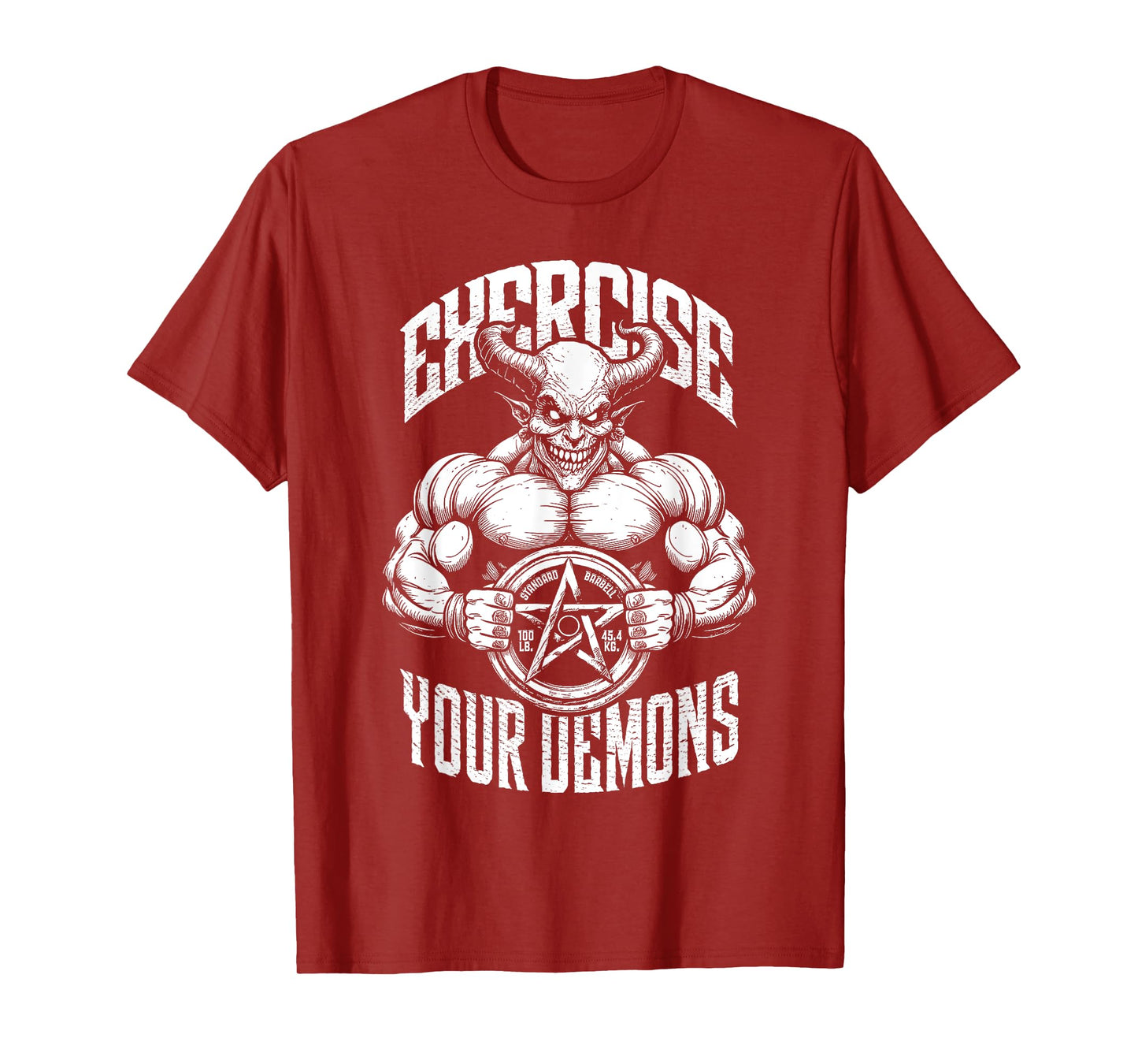 Exercise Your Demons Funny Gym Satanic Gothic Devil Workout T-Shirt