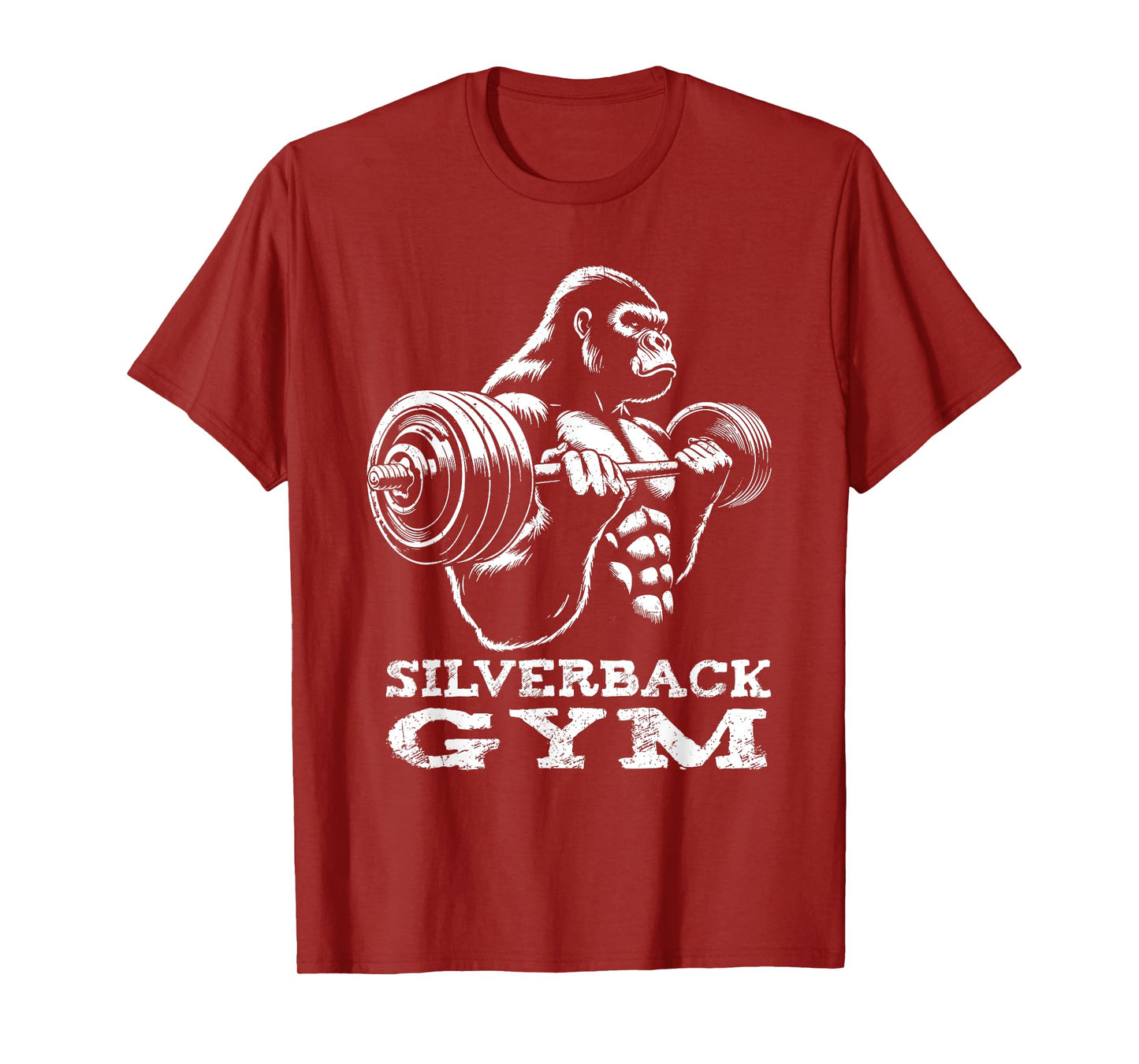 Silverback Gym Gorilla Weightlifting Workout Fitness Grunge T-Shirt