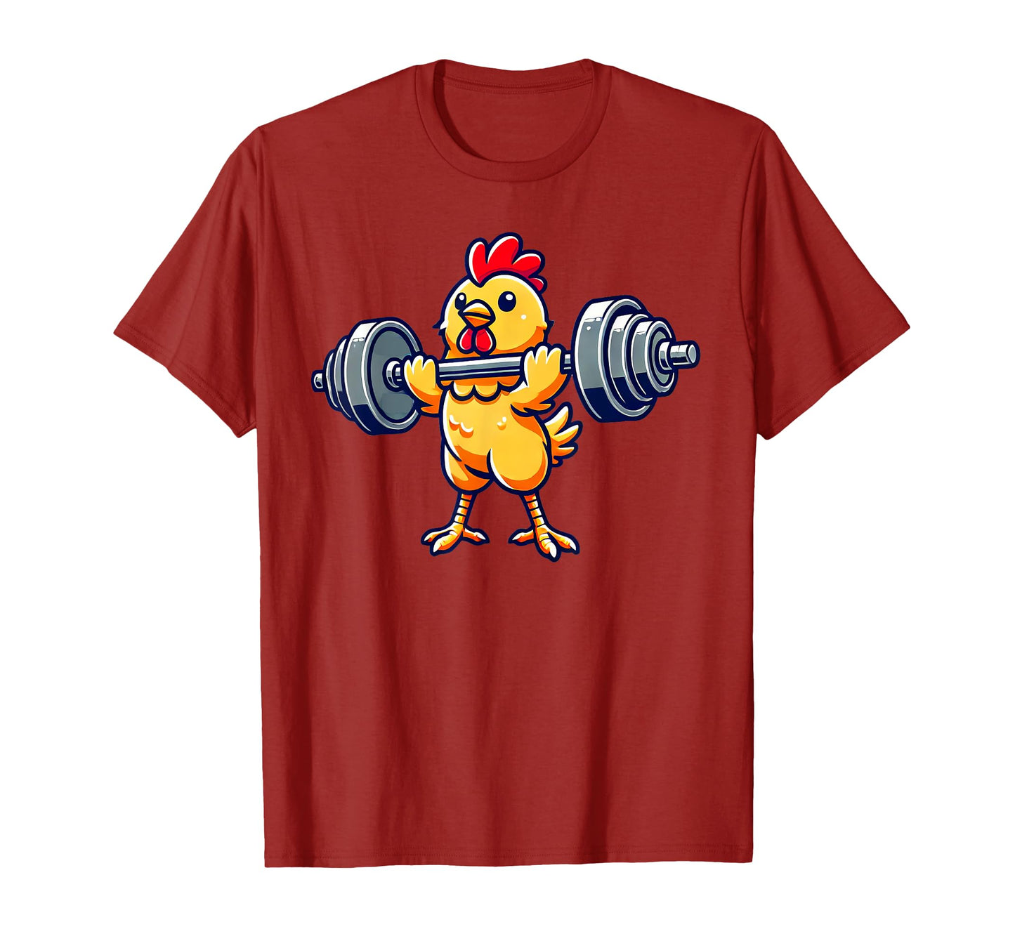 Chicken Powerlifting Weightlifting Gym Workout T-Shirt