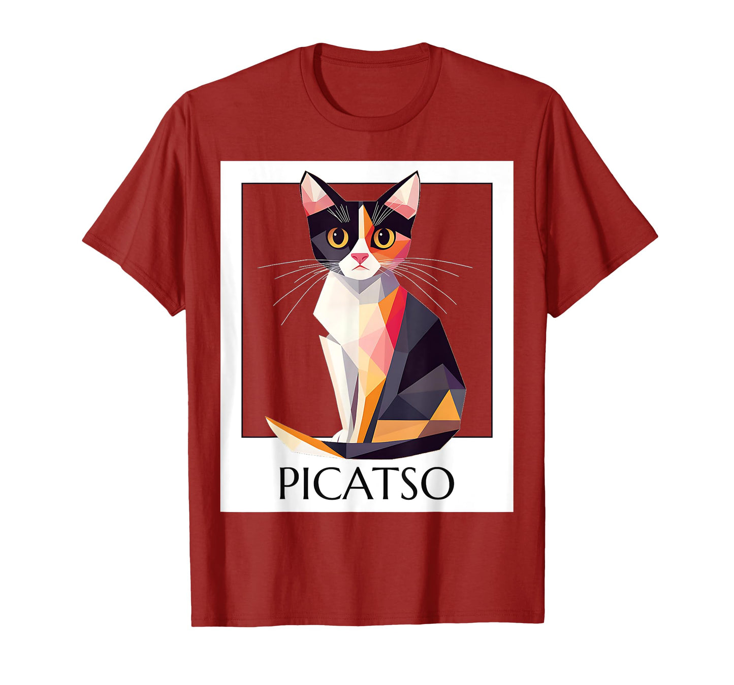 Picatso Cubist Calico Cat Art Vintage Kitty Feline Design Men Women Girls Kids T-Shirt